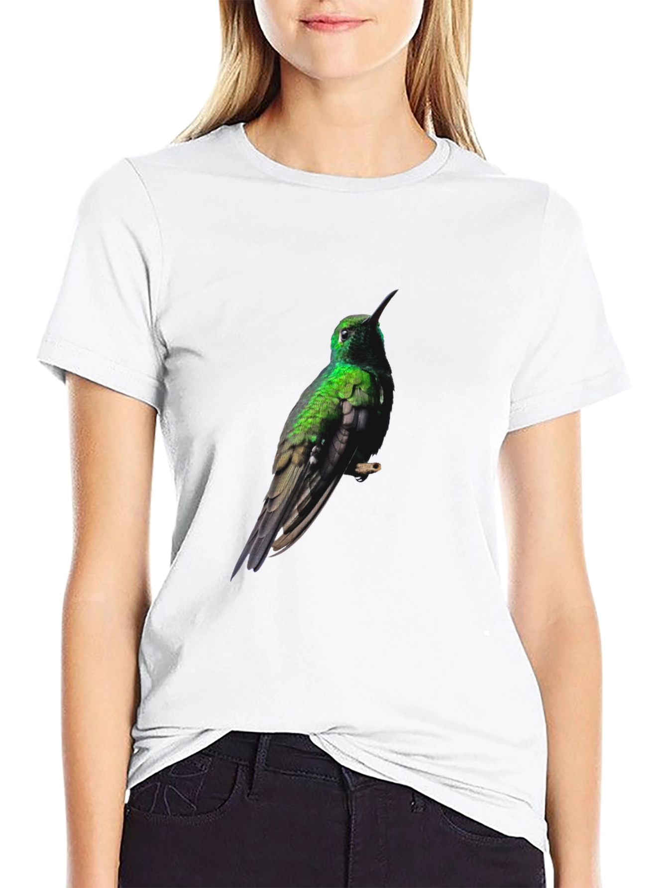 Hummingbird Graphic Print T-Shirt