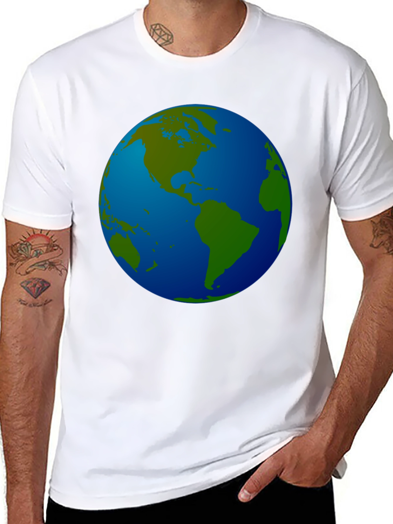 Earth Graphic Black T-Shirt