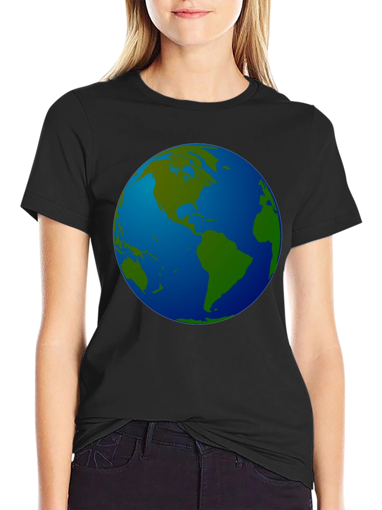 Earth Graphic Black T-Shirt