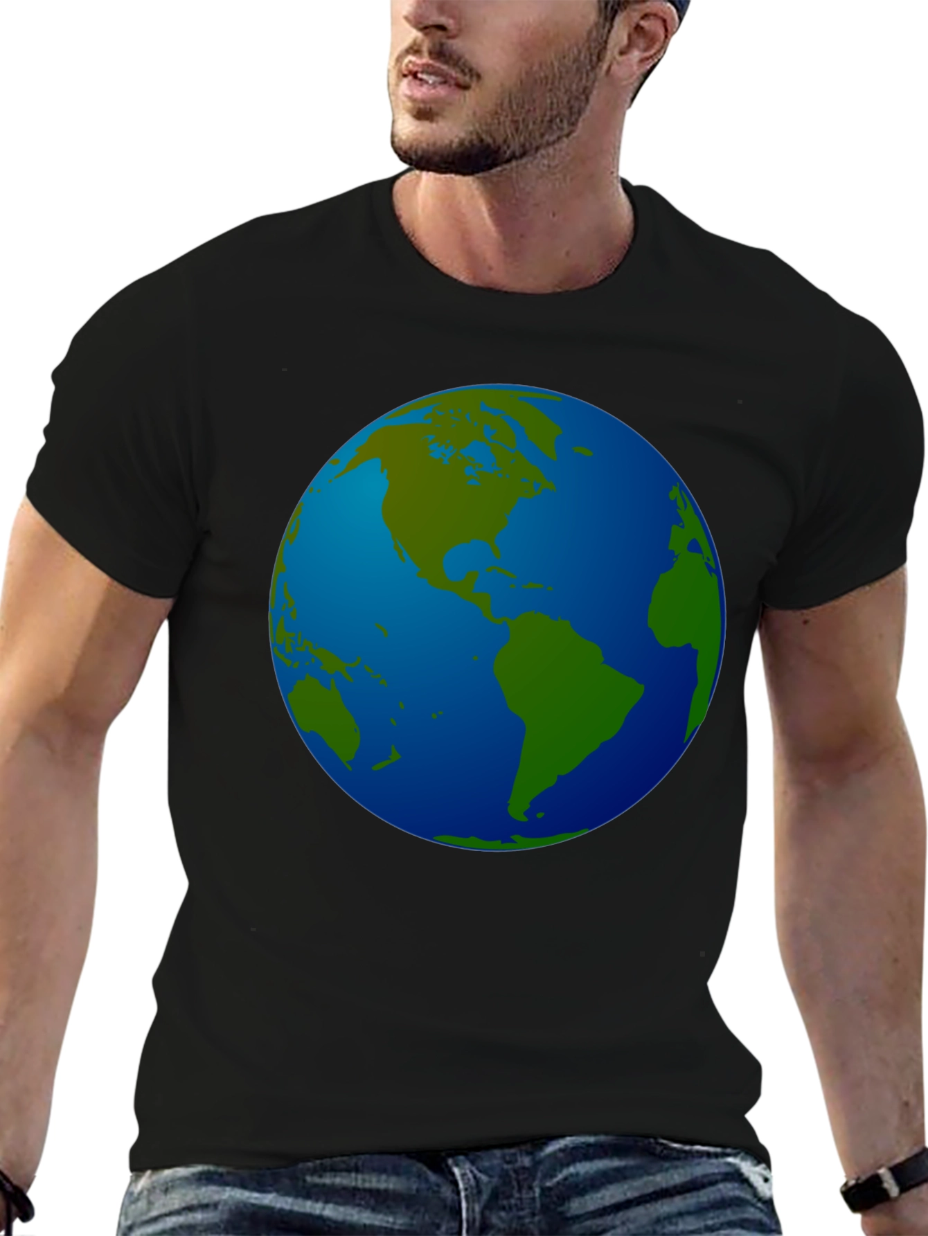 Earth Graphic Black T-Shirt
