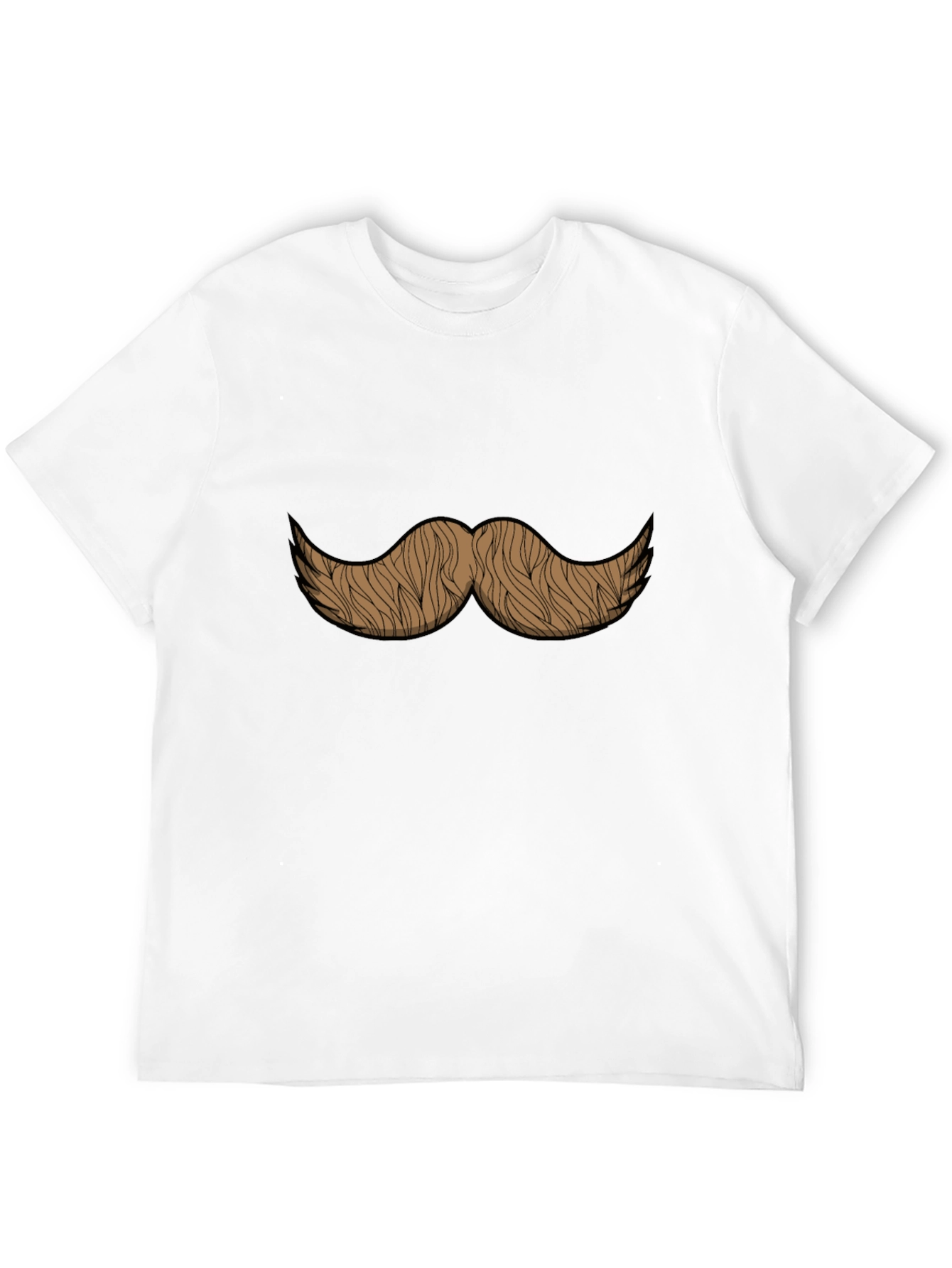 Moustache Graphic Print Black T-Shirt