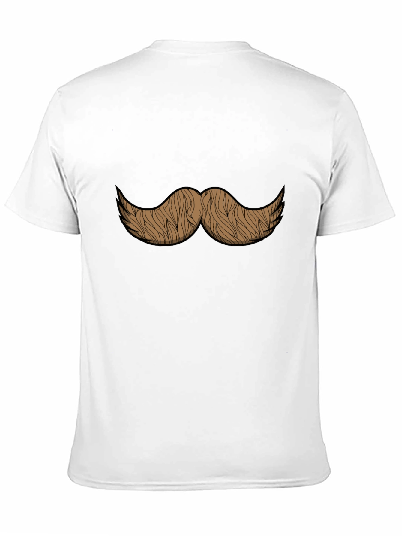 Moustache Graphic Print Black T-Shirt