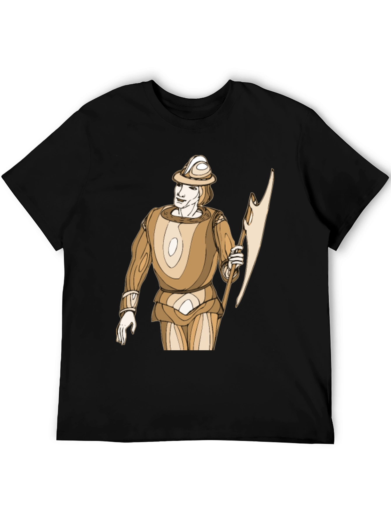 Medieval Knight Graphic T-Shirt - Black