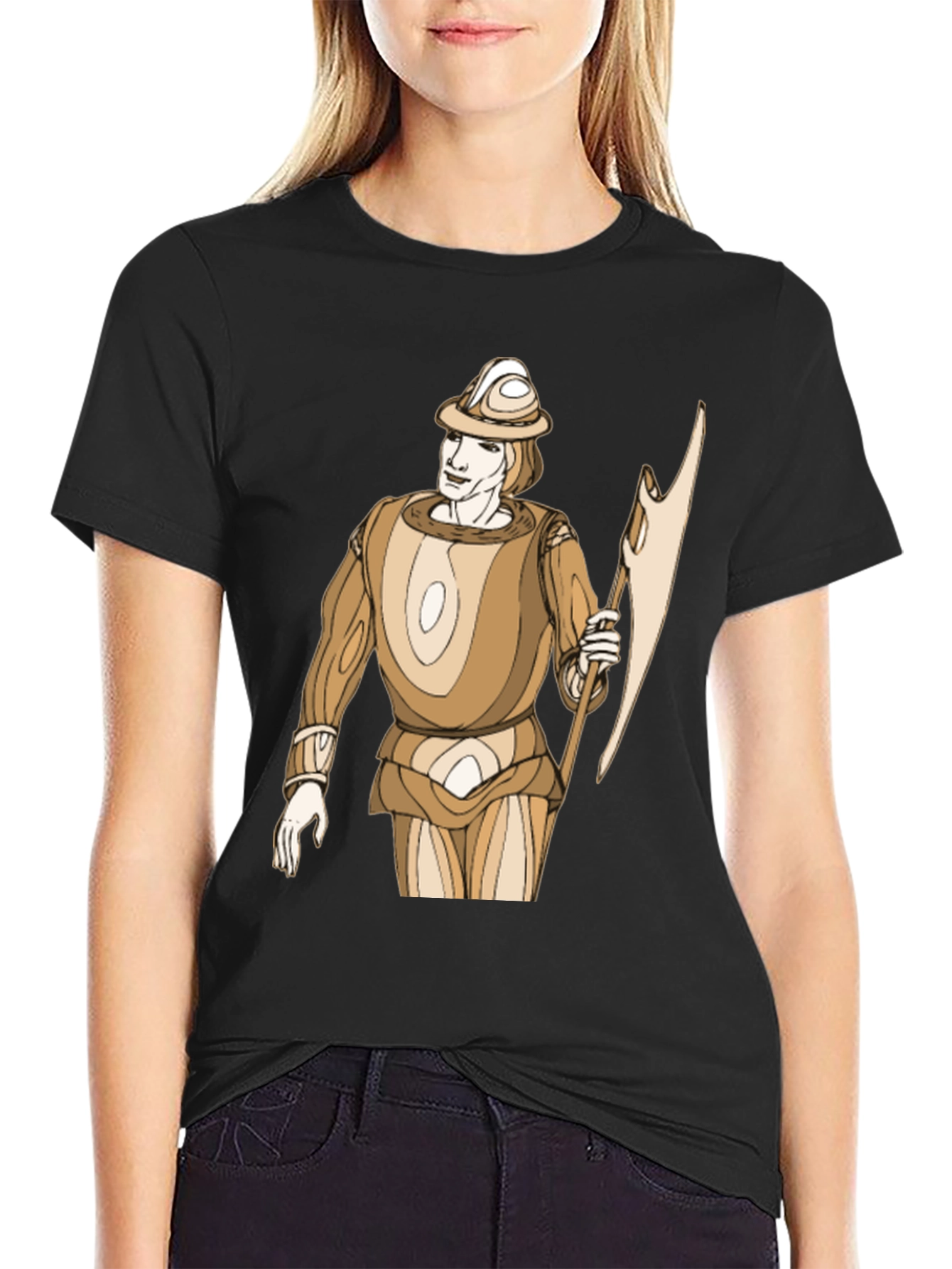 Medieval Knight Graphic T-Shirt - Black