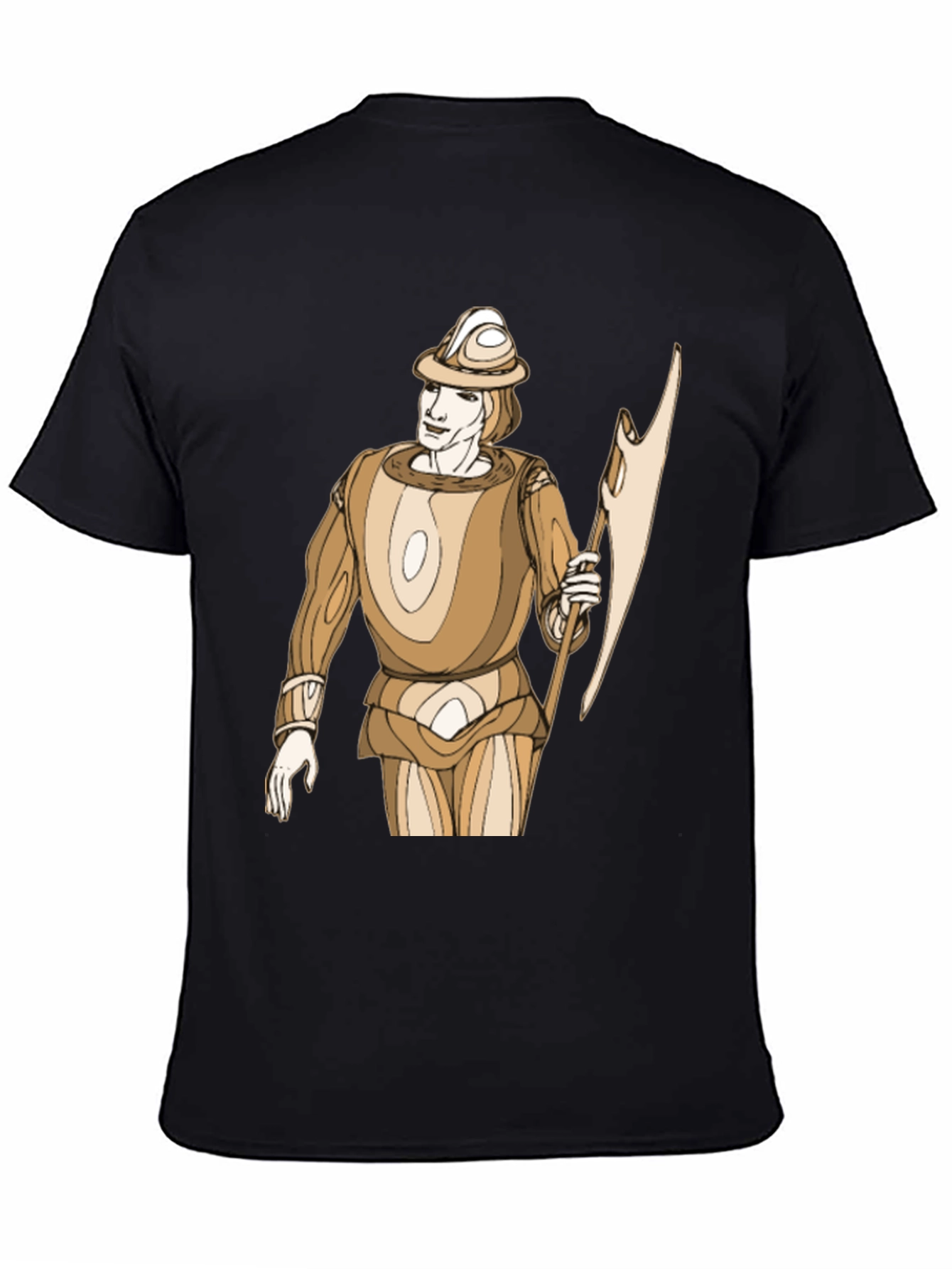 Medieval Knight Graphic T-Shirt - Black