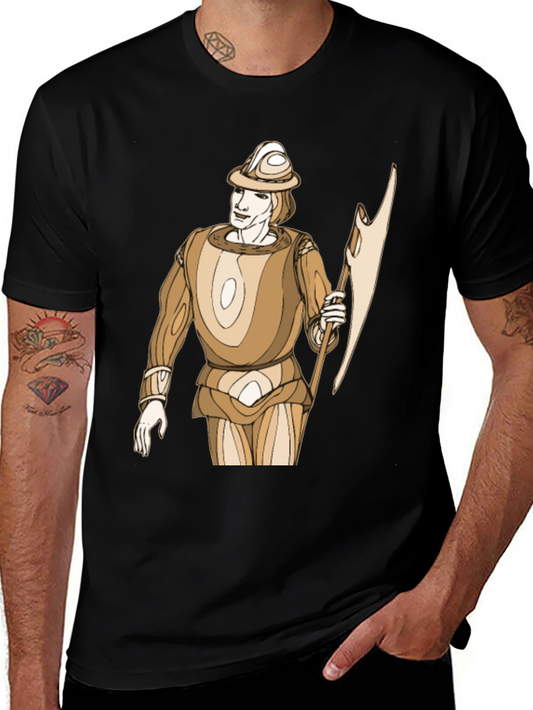 Medieval Knight Graphic T-Shirt - Black