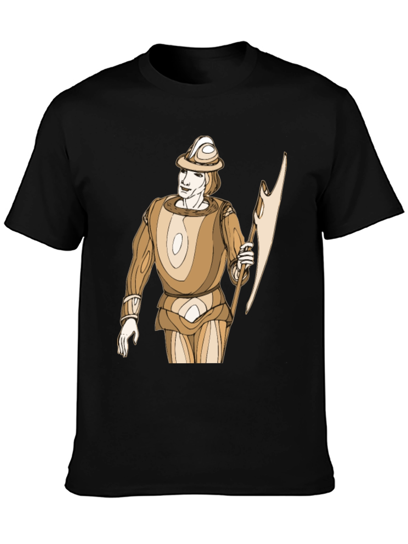 Medieval Knight Graphic T-Shirt - Black
