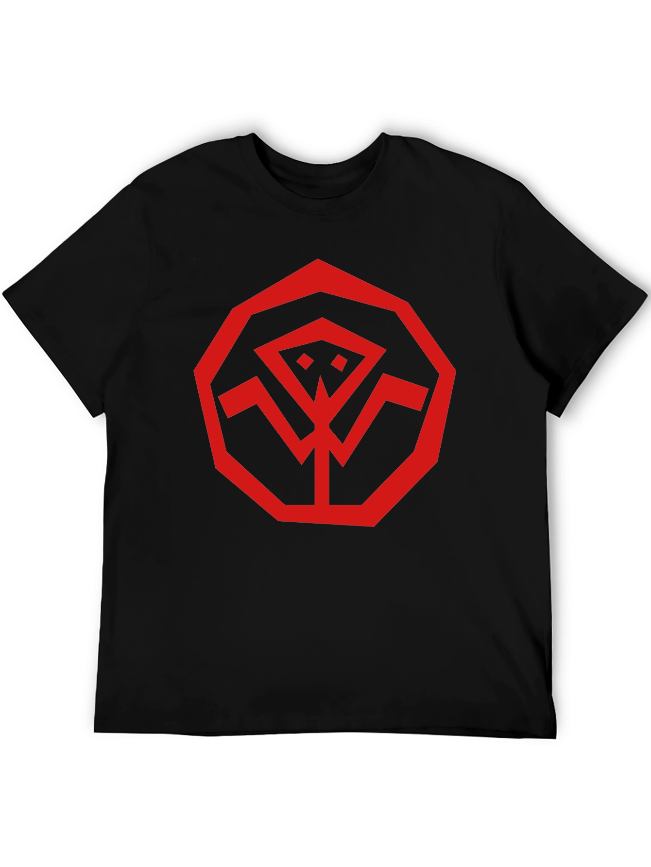 Red Symbol Black T-Shirt - Modern Style