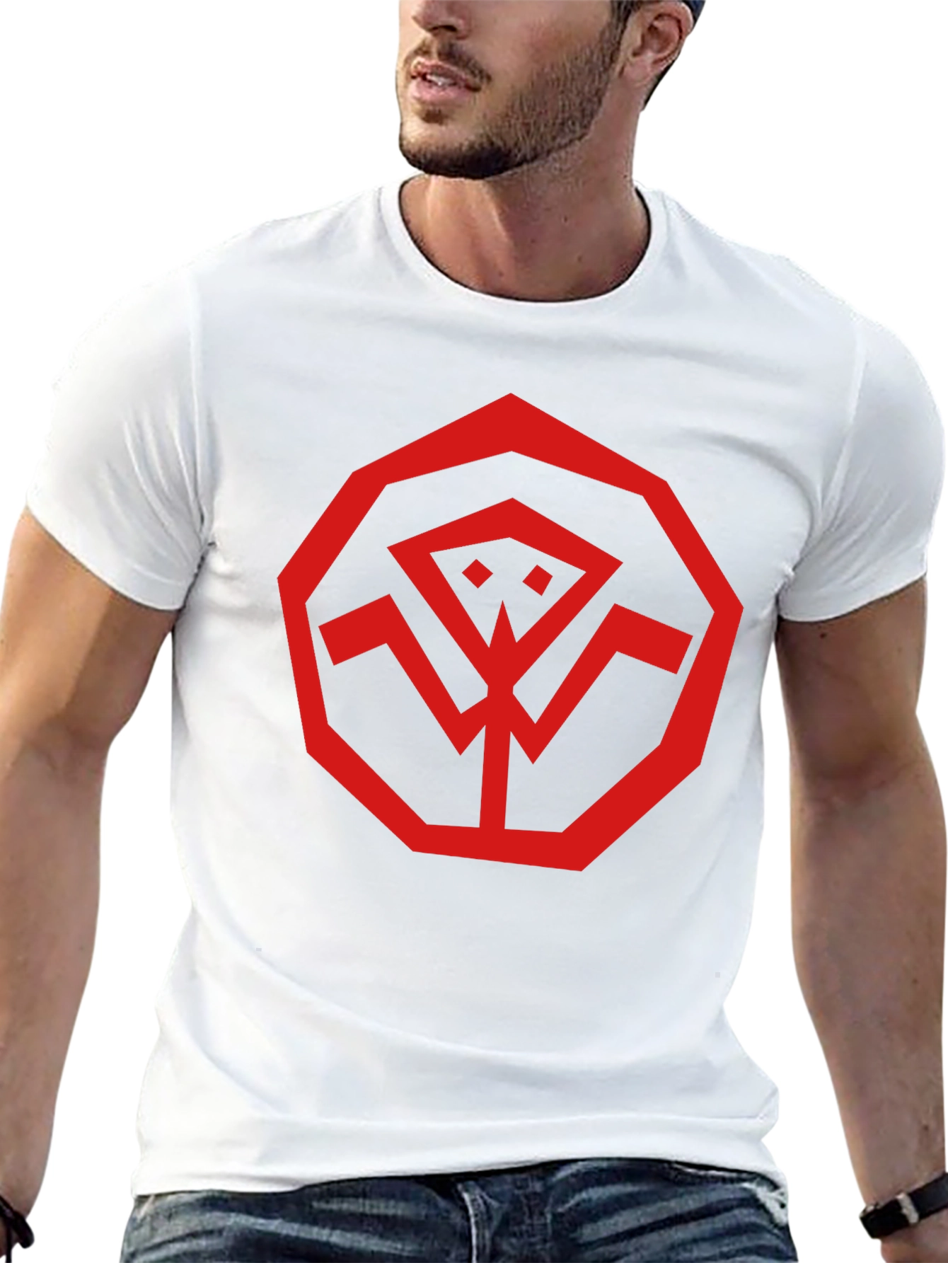 Red Symbol Black T-Shirt - Modern Style