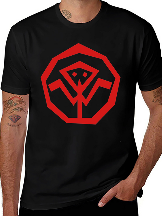Red Symbol Black T-Shirt - Modern Style