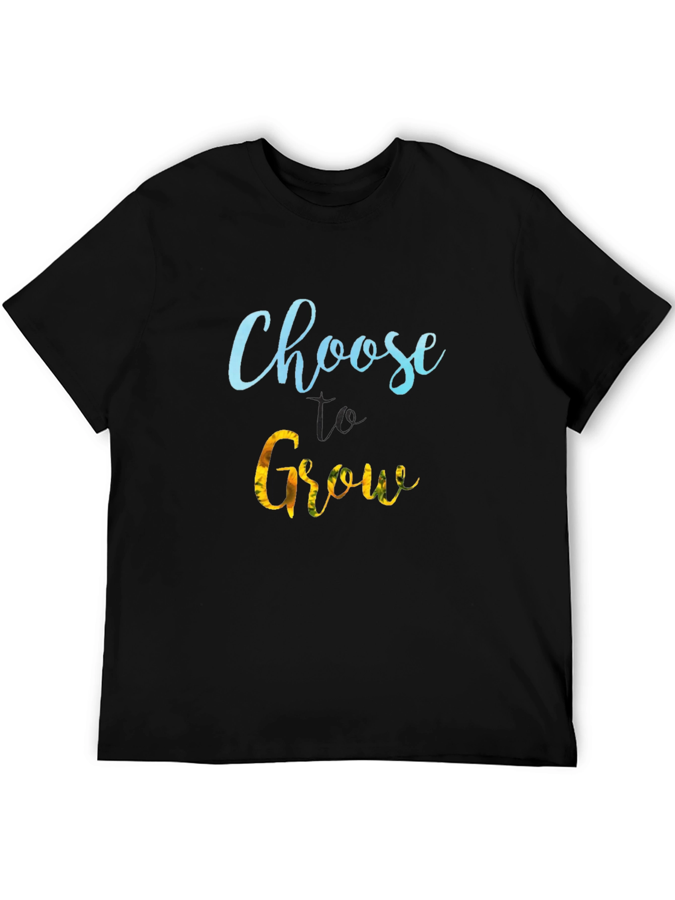 Choose to Grow Black T-Shirt - Motivational Tee