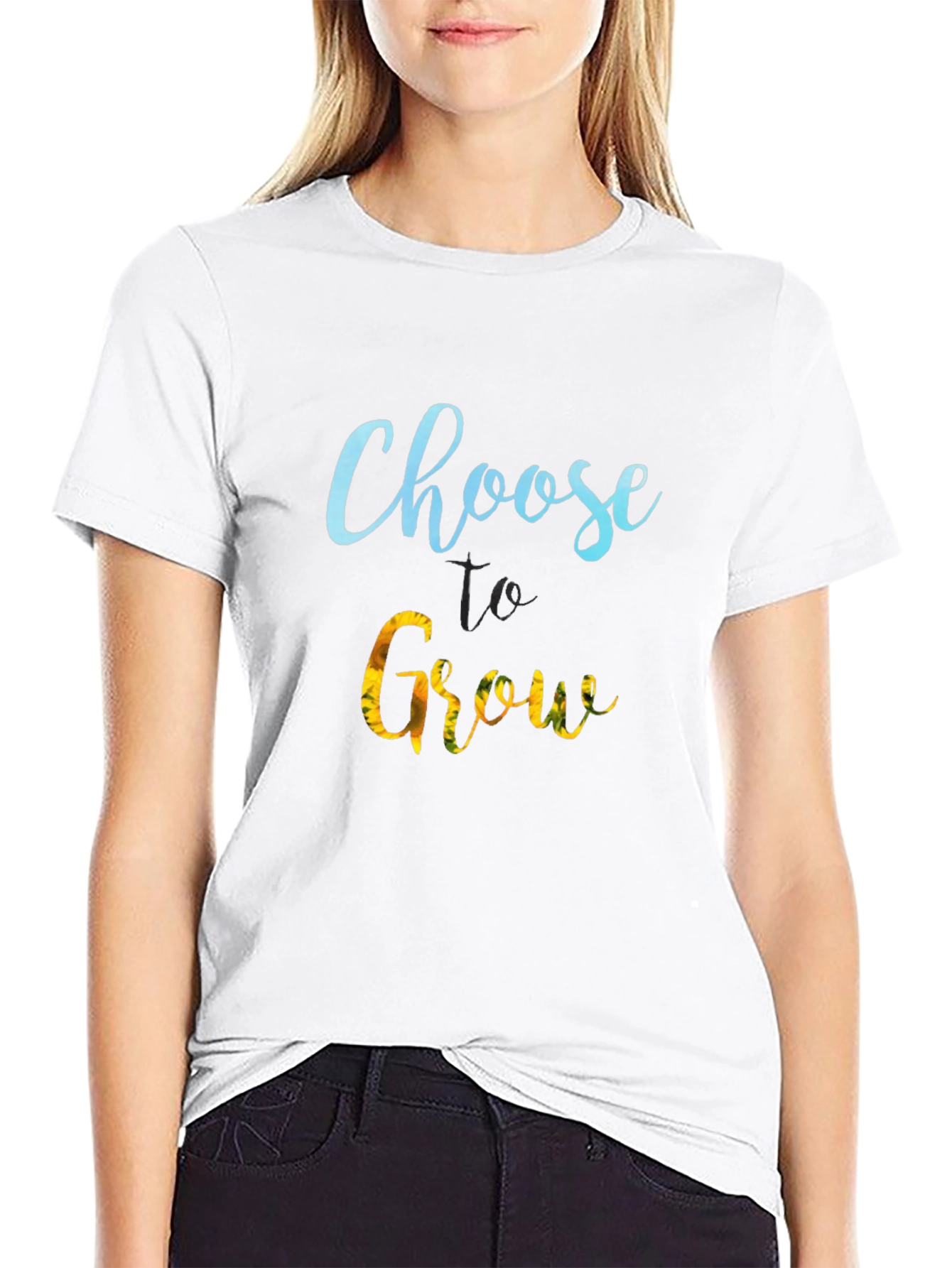 Choose to Grow Black T-Shirt - Motivational Tee