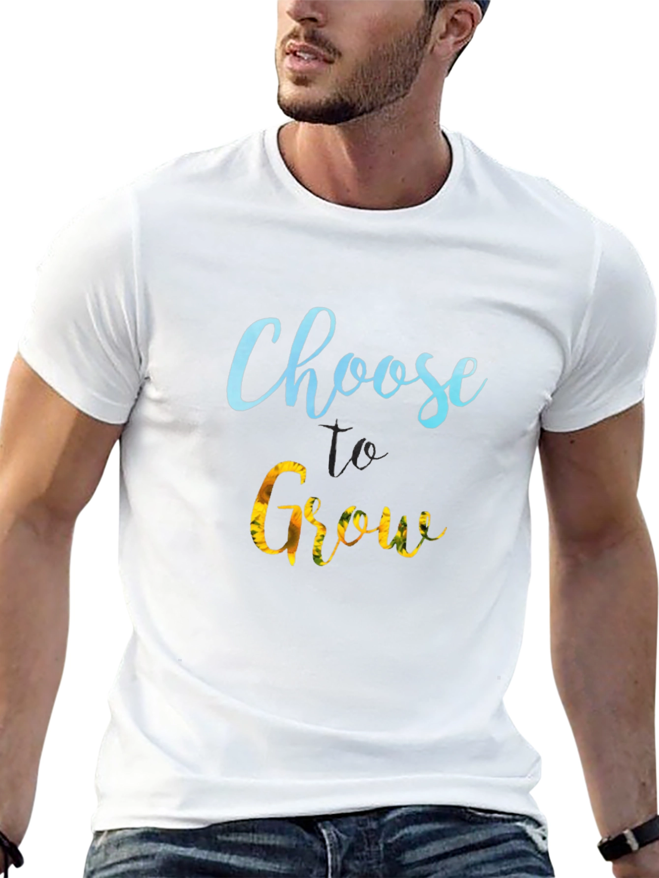 Choose to Grow Black T-Shirt - Motivational Tee