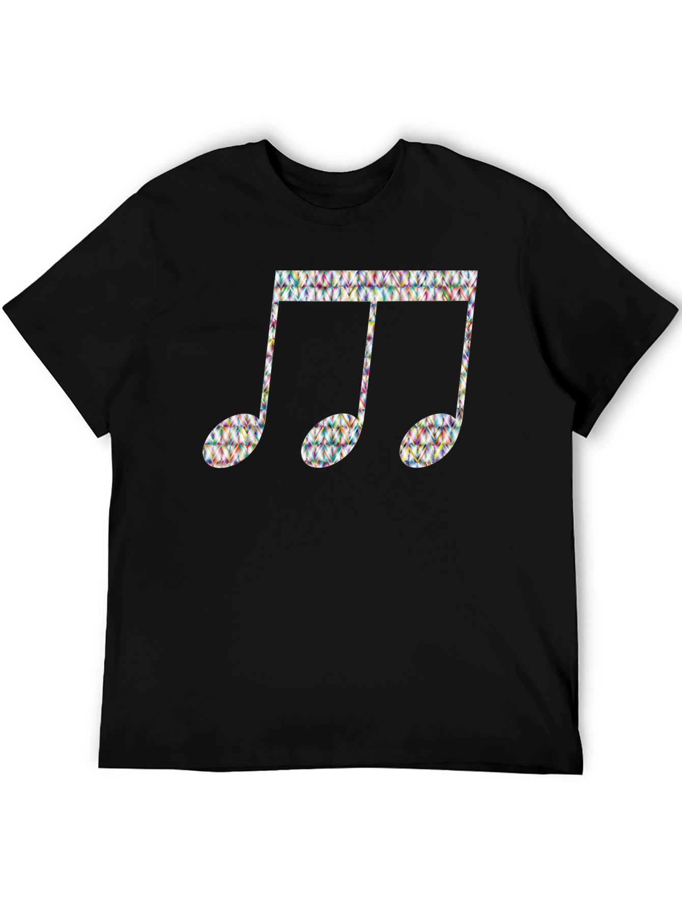Music Note Graphic Black T-Shirt