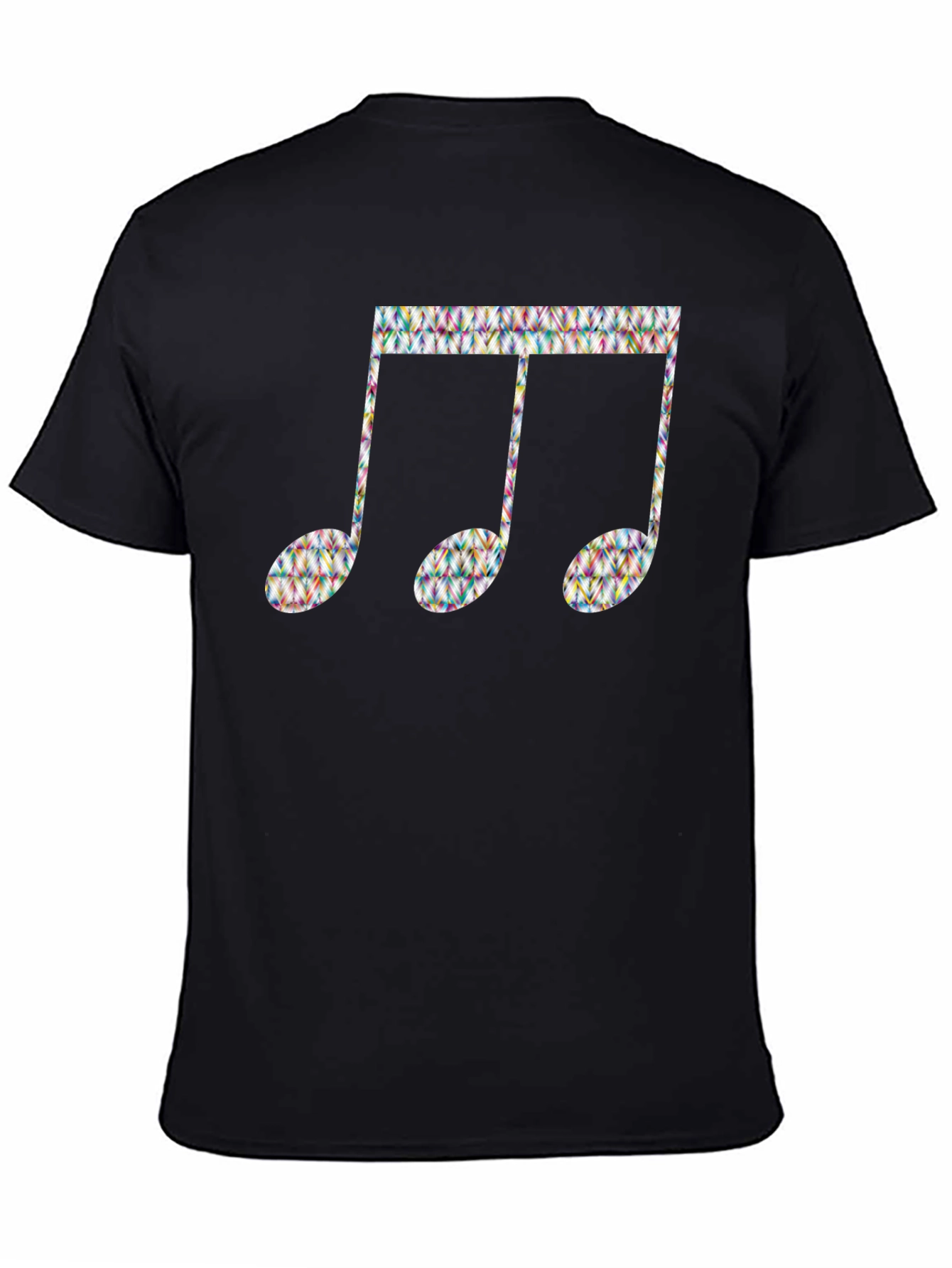 Music Note Graphic Black T-Shirt