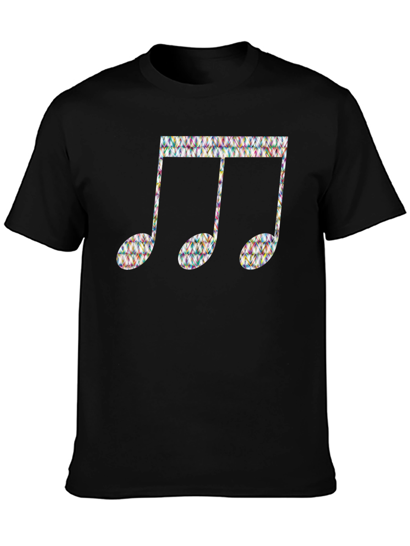 Music Note Graphic Black T-Shirt