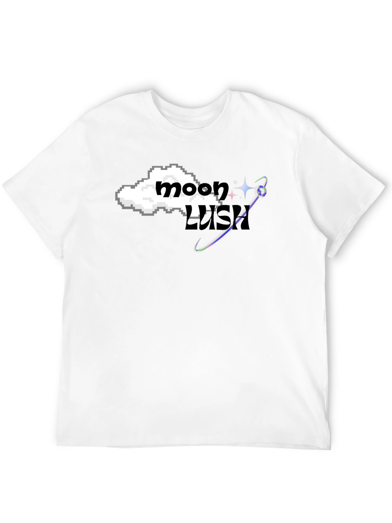 Moon Lush Graphic Tee - Black Cotton Blend