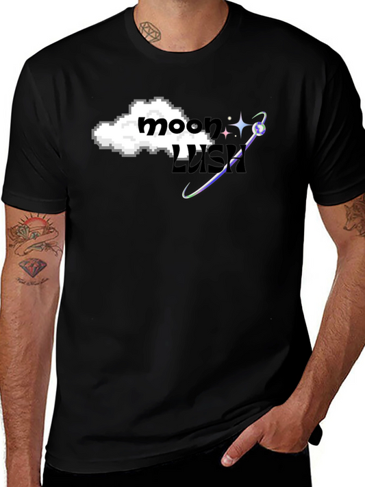 Moon Lush Graphic Tee - Black Cotton Blend