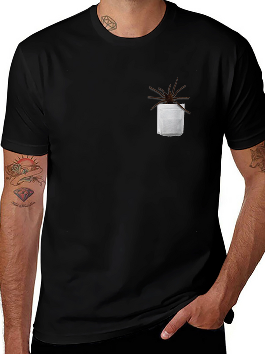 Creepy Crawly Pocket Tee - Funny Spider Shirt