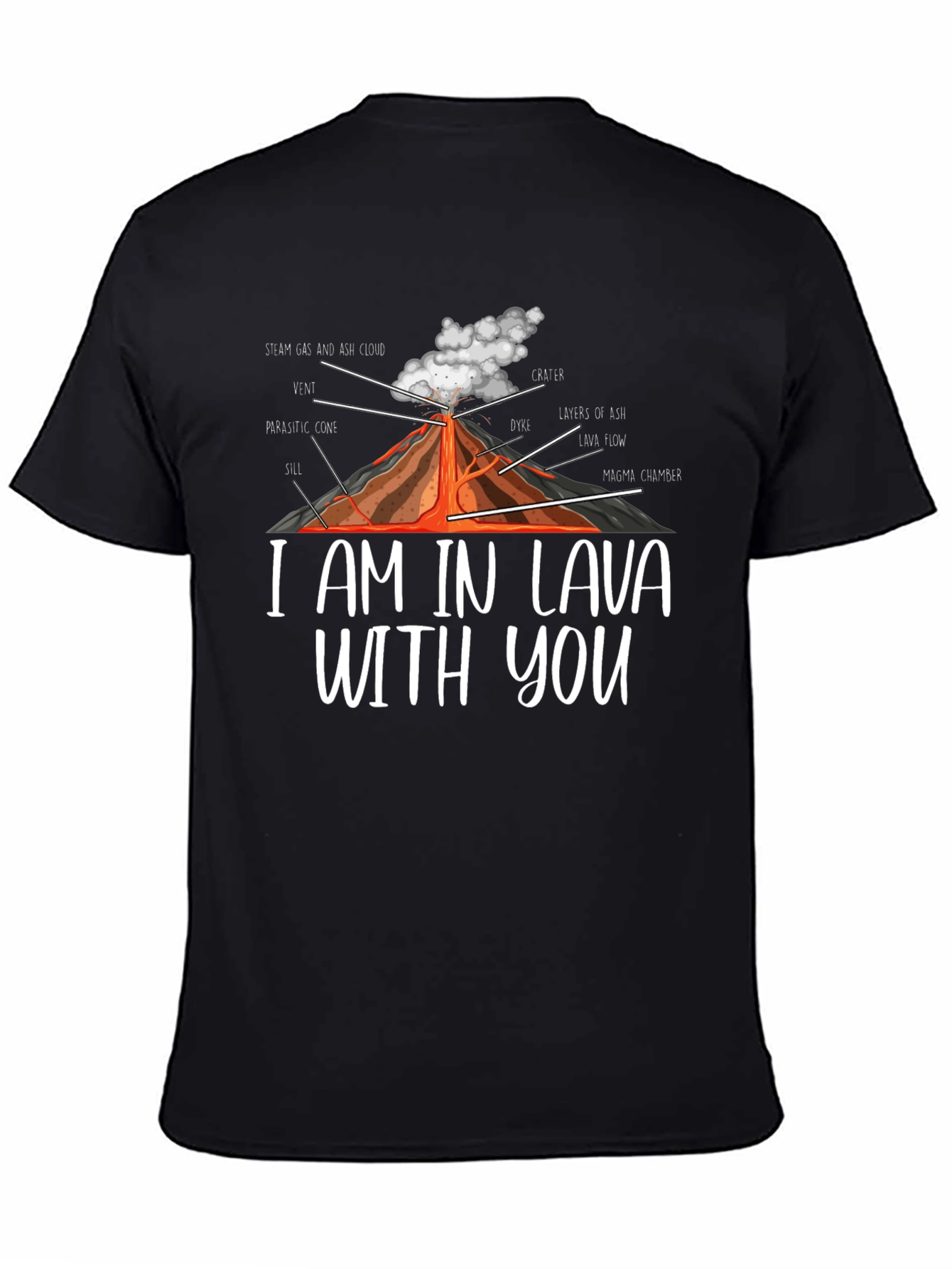 I Am In Lava With You Volcano Anatomy T-Shirt