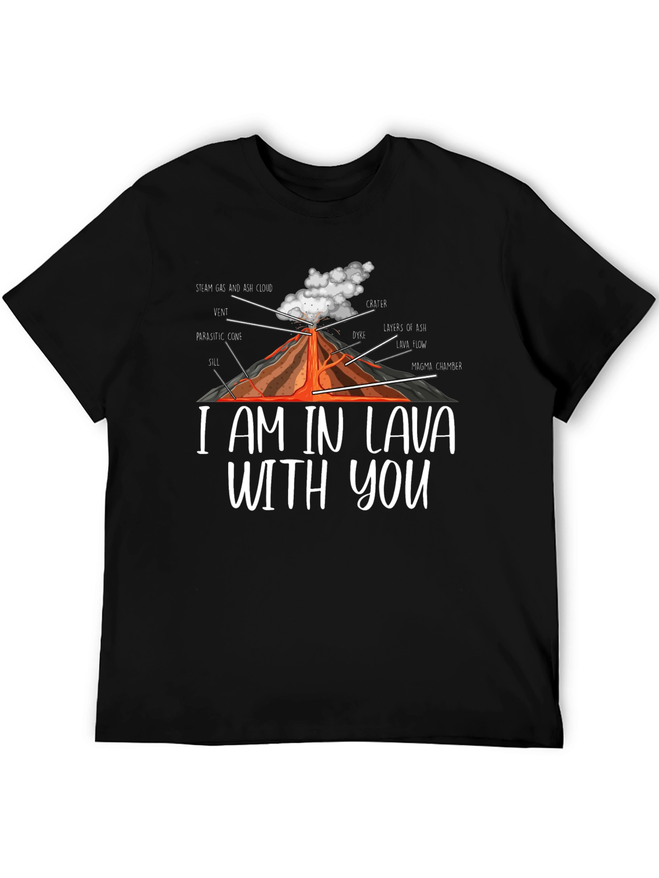 I Am In Lava With You Volcano Anatomy T-Shirt