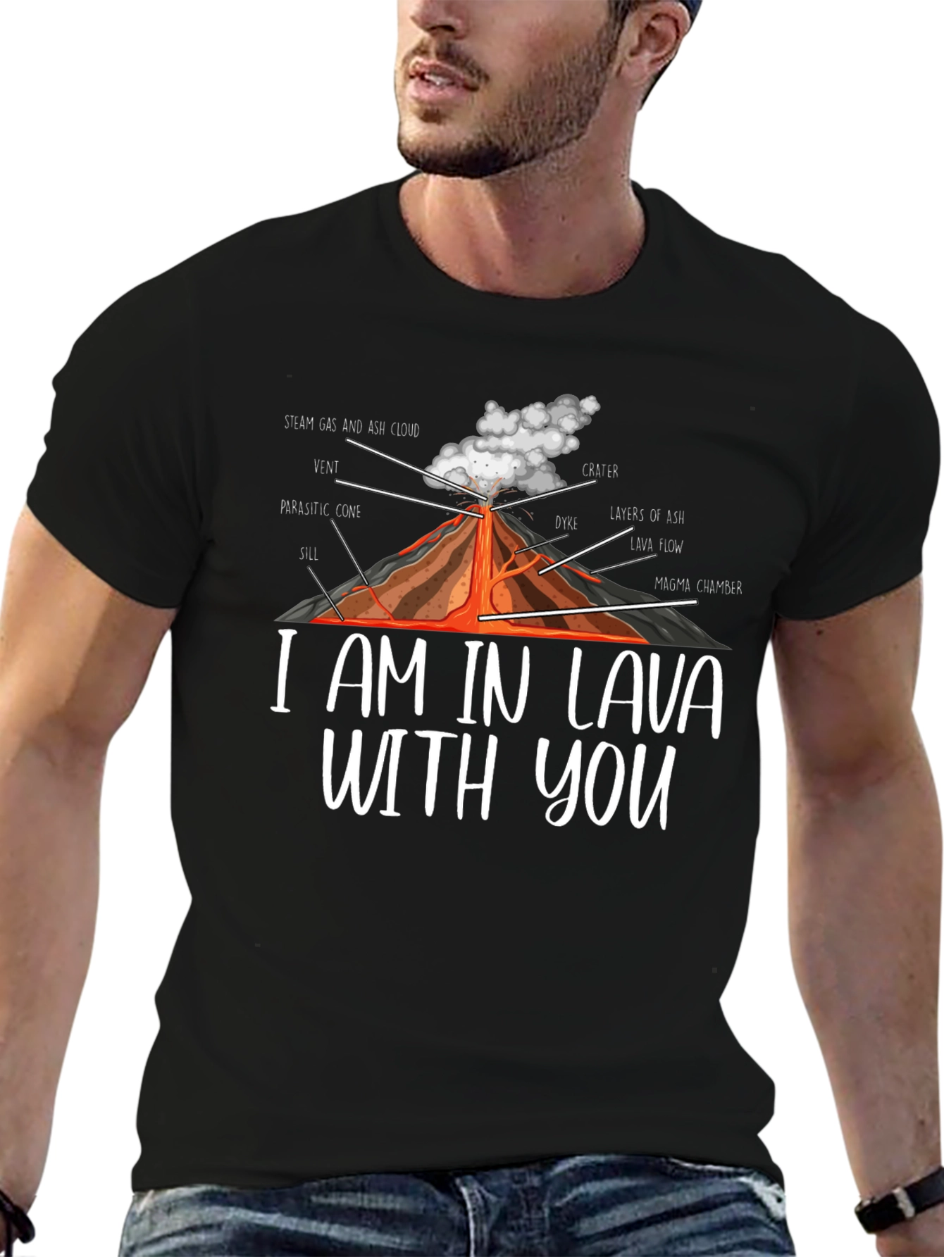 I Am In Lava With You Volcano Anatomy T-Shirt