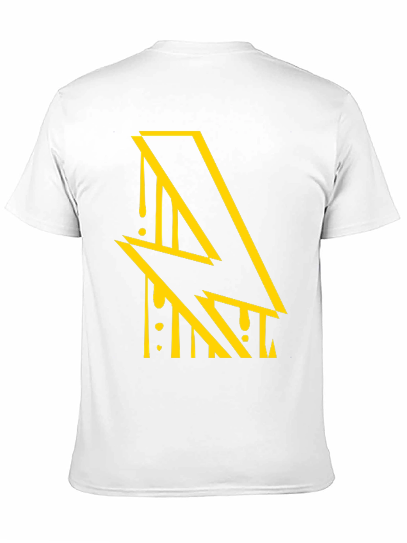 Edgy Lightning Bolt Graphic Black T-Shirt