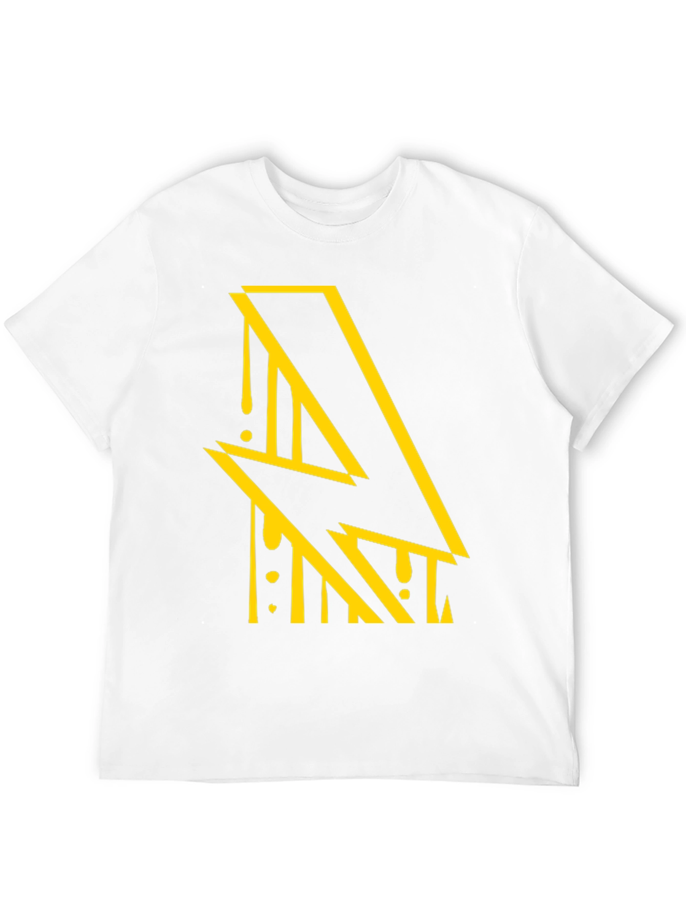 Edgy Lightning Bolt Graphic Black T-Shirt