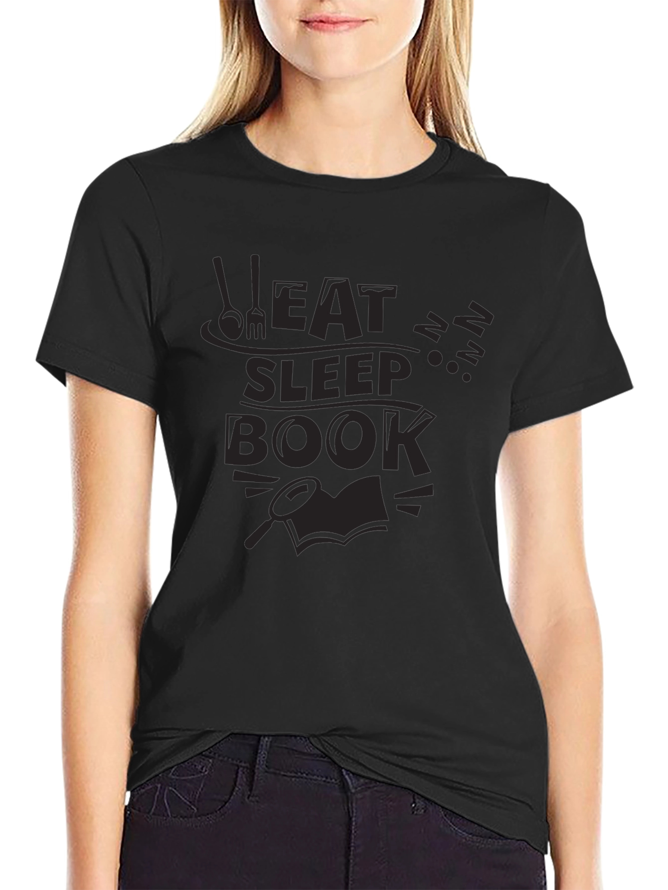 Eat Sleep Book T-Shirt - Readers Essential