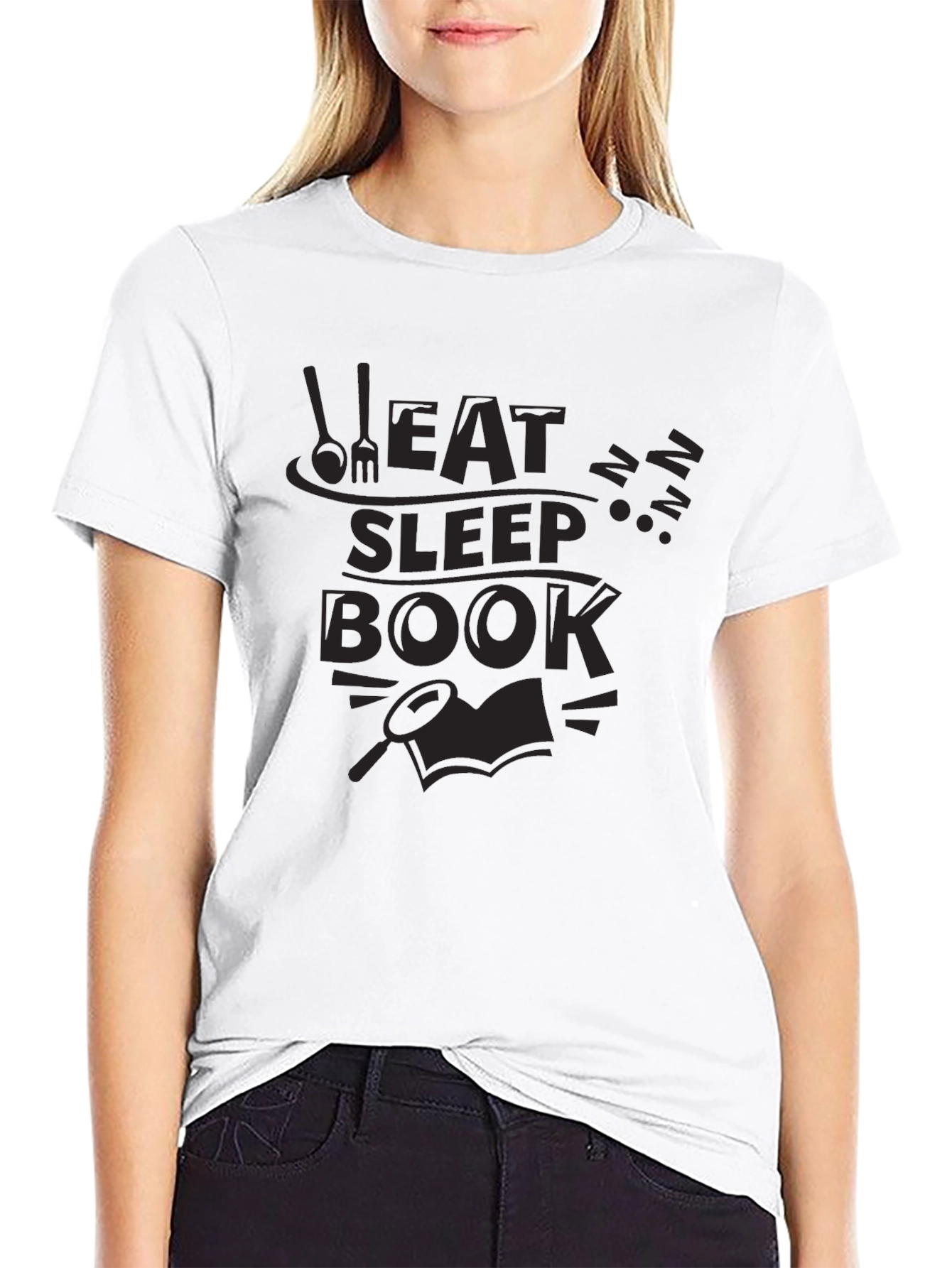 Eat Sleep Book T-Shirt - Readers Essential
