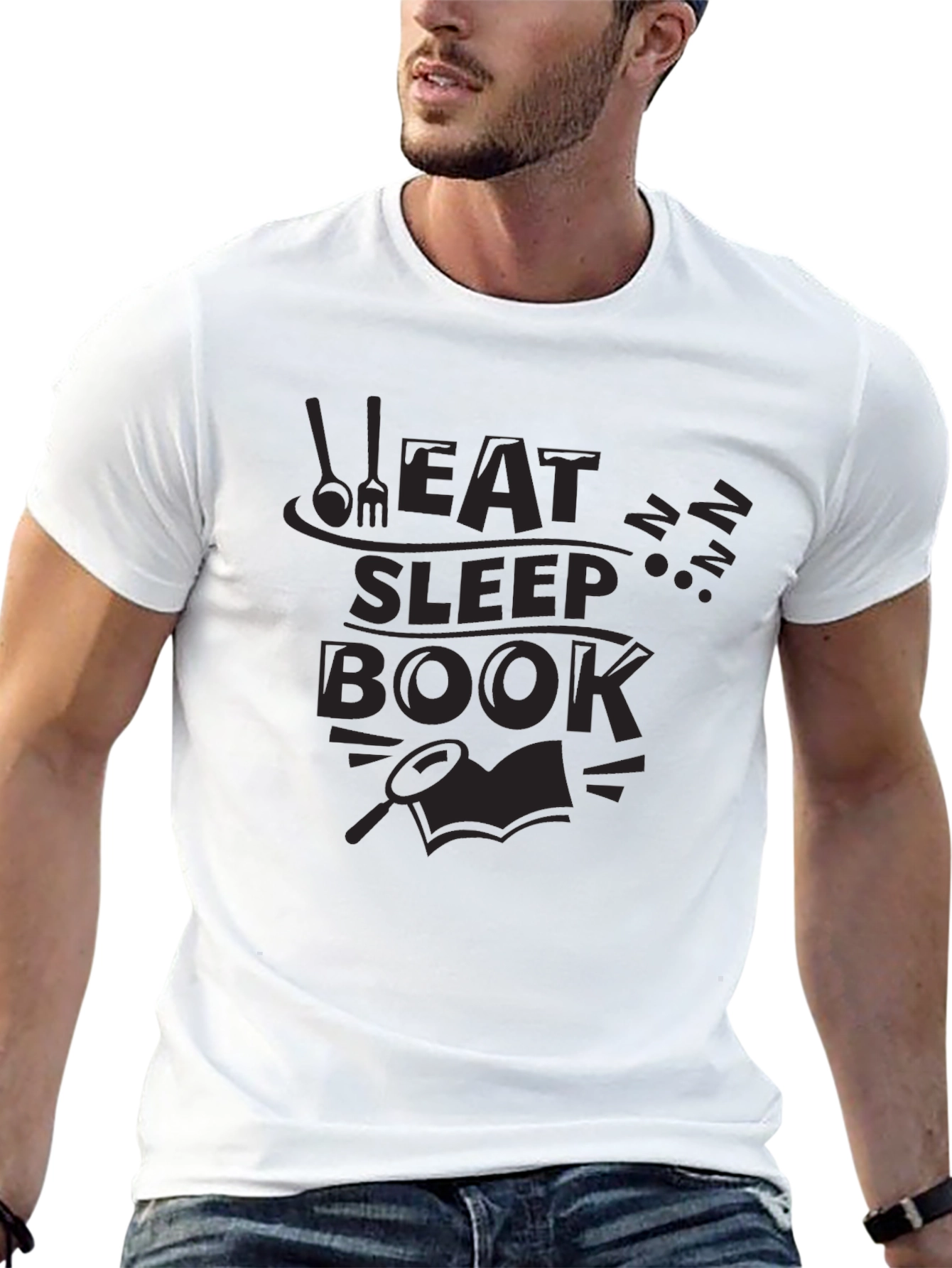Eat Sleep Book T-Shirt - Readers Essential