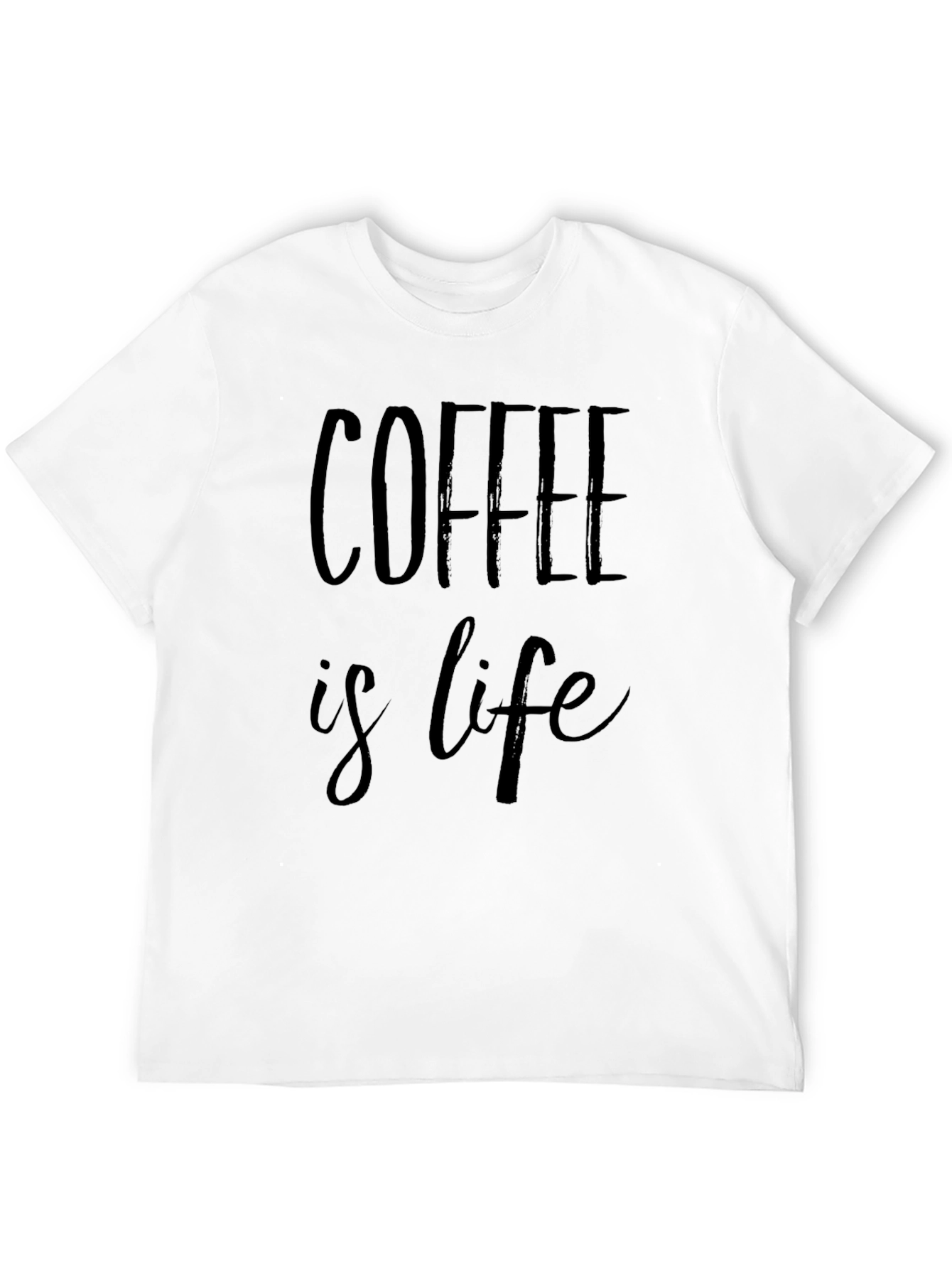 Coffee is Life Black Graphic T-Shirt