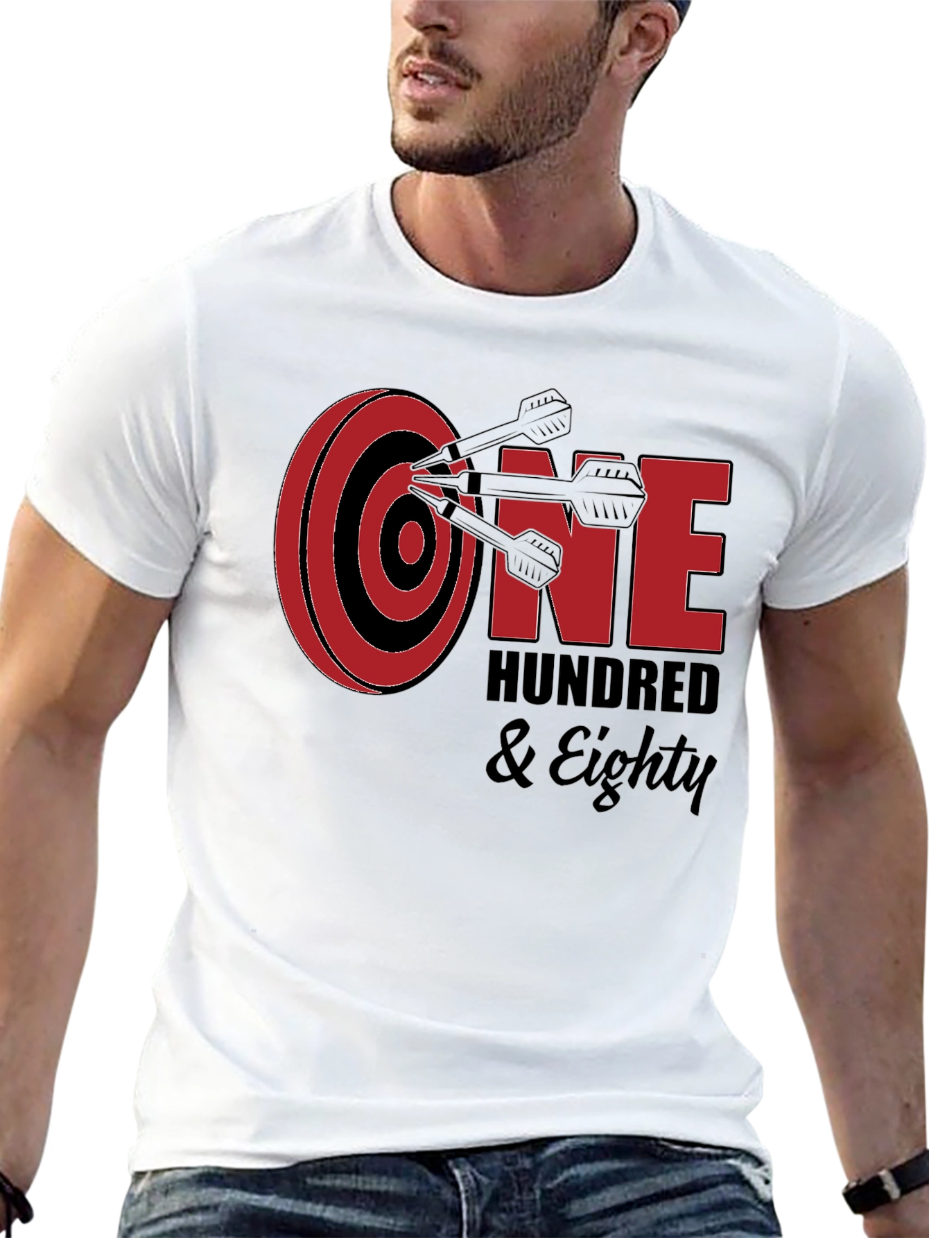 One Hundred & Eighty Darts T-Shirt - Black