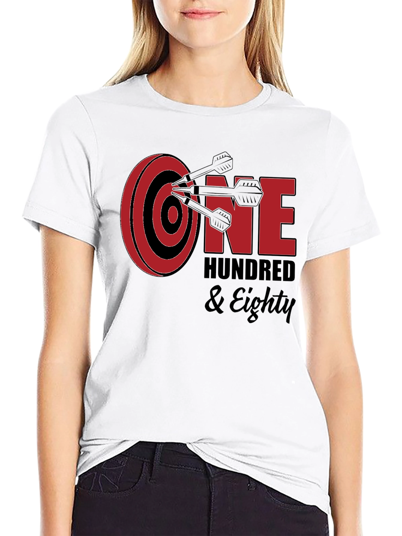 One Hundred & Eighty Darts T-Shirt - Black