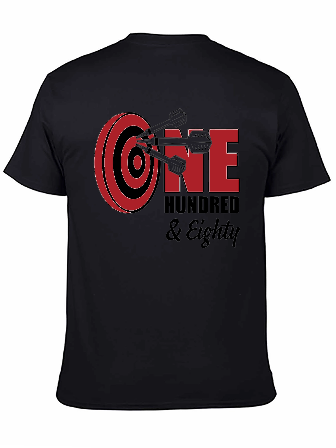 One Hundred & Eighty Darts T-Shirt - Black
