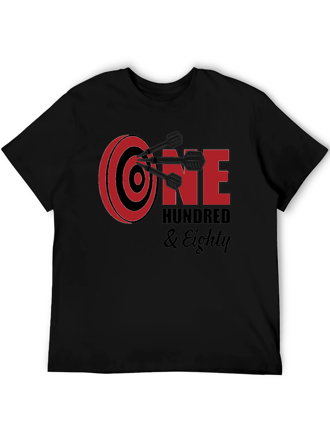 One Hundred & Eighty Darts T-Shirt - Black
