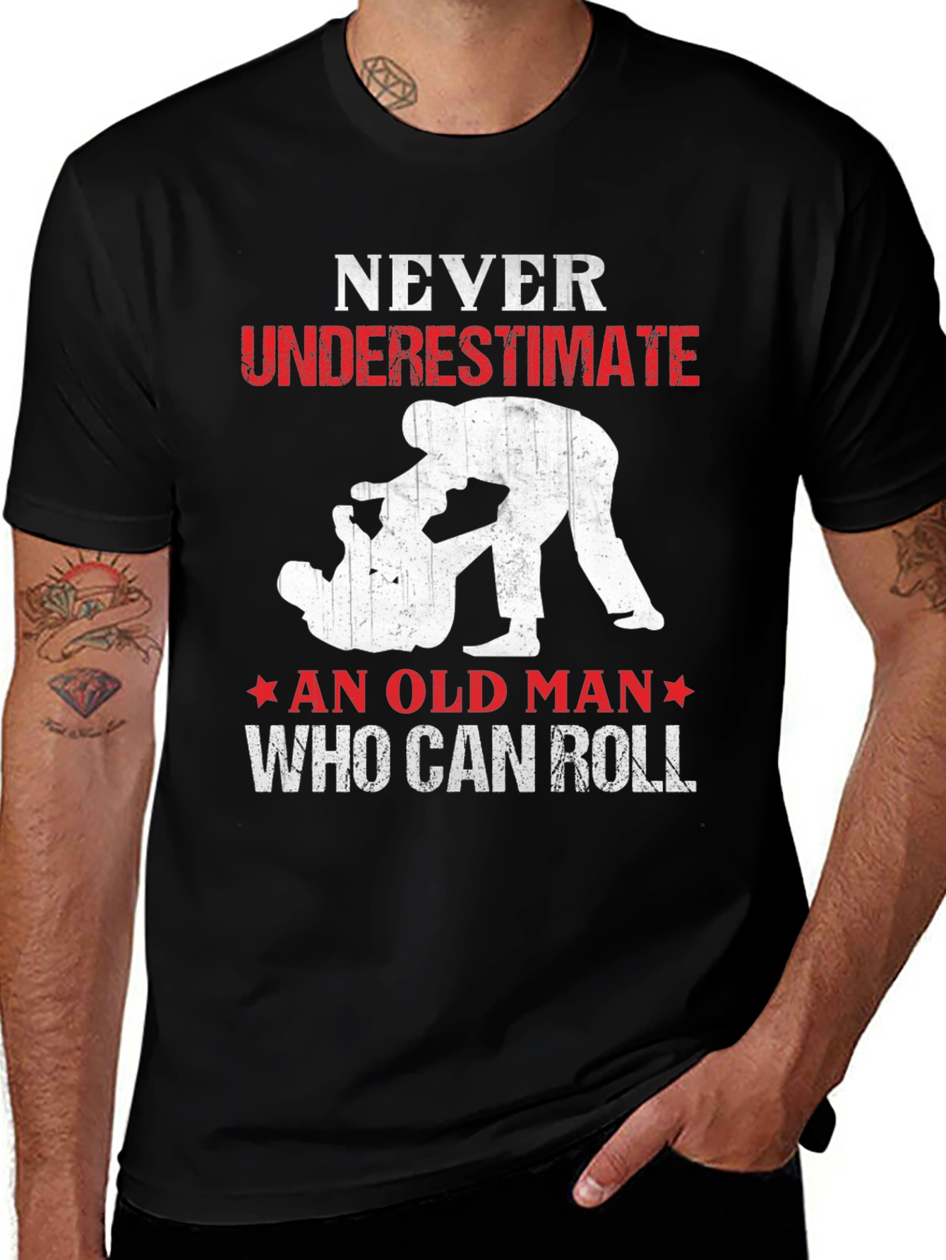 Never Underestimate Old Man Who Can Roll T-Shirt