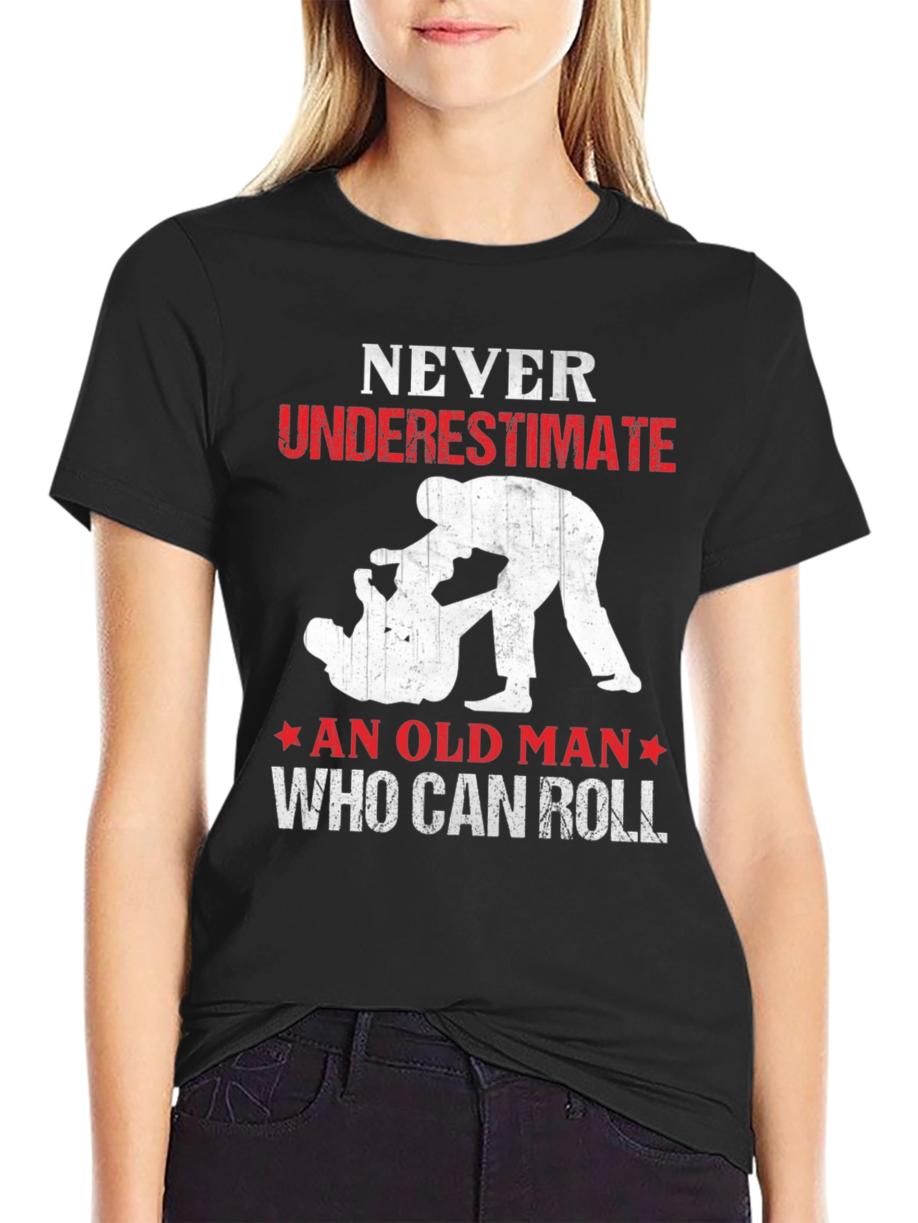Never Underestimate Old Man Who Can Roll T-Shirt
