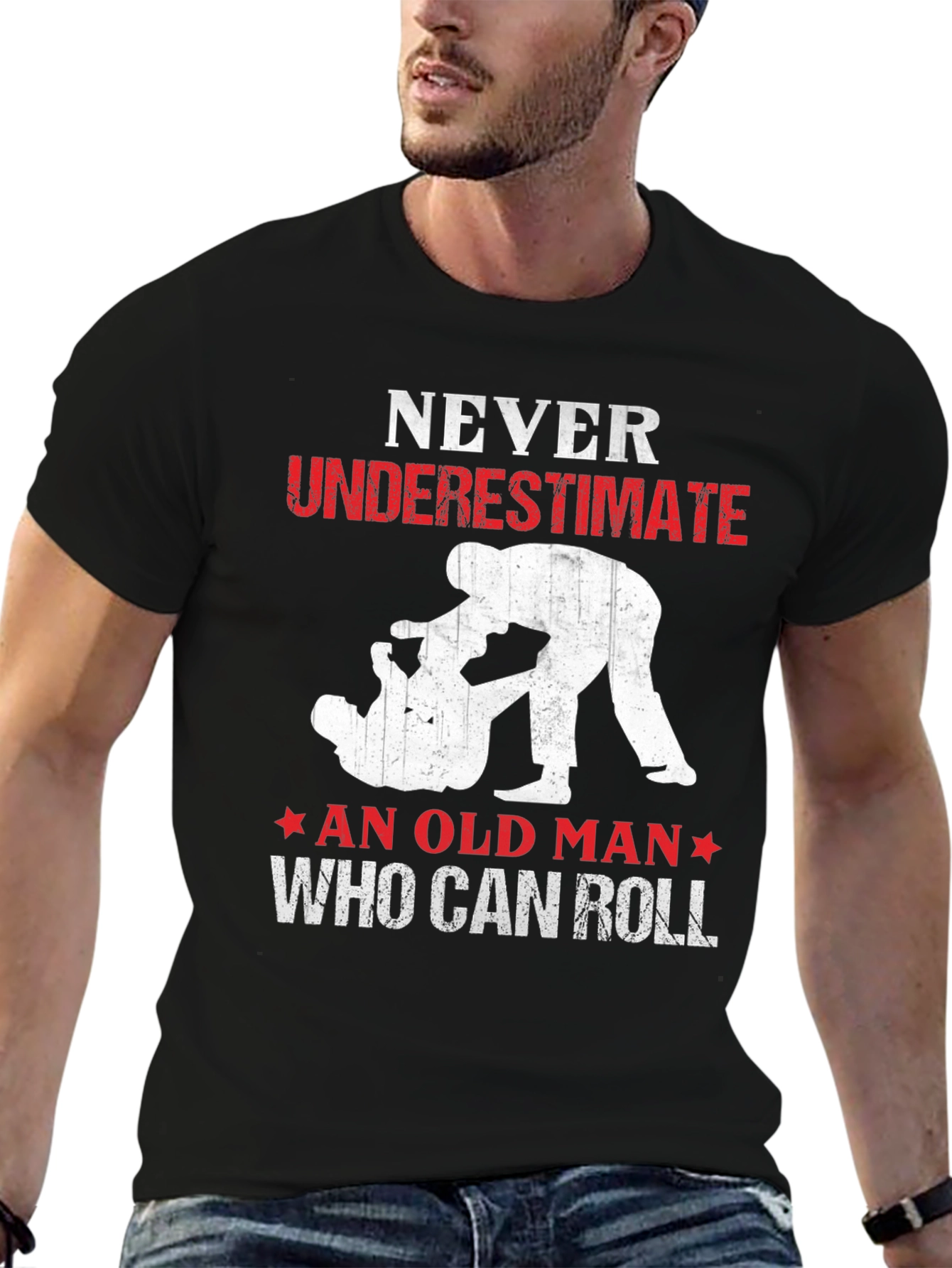 Never Underestimate Old Man Who Can Roll T-Shirt