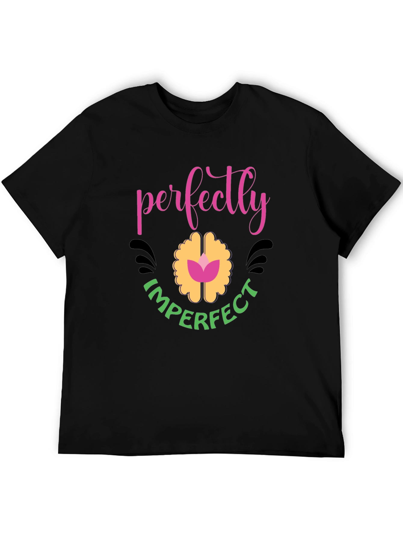 Perfectly Imperfect Graphic T-Shirt - Black