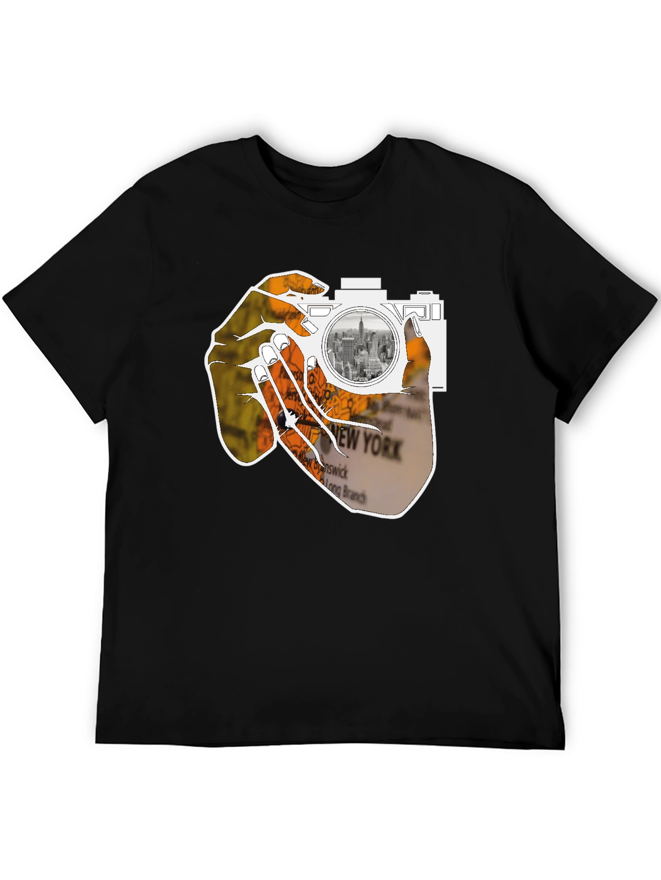 NYC Map Camera T-Shirt