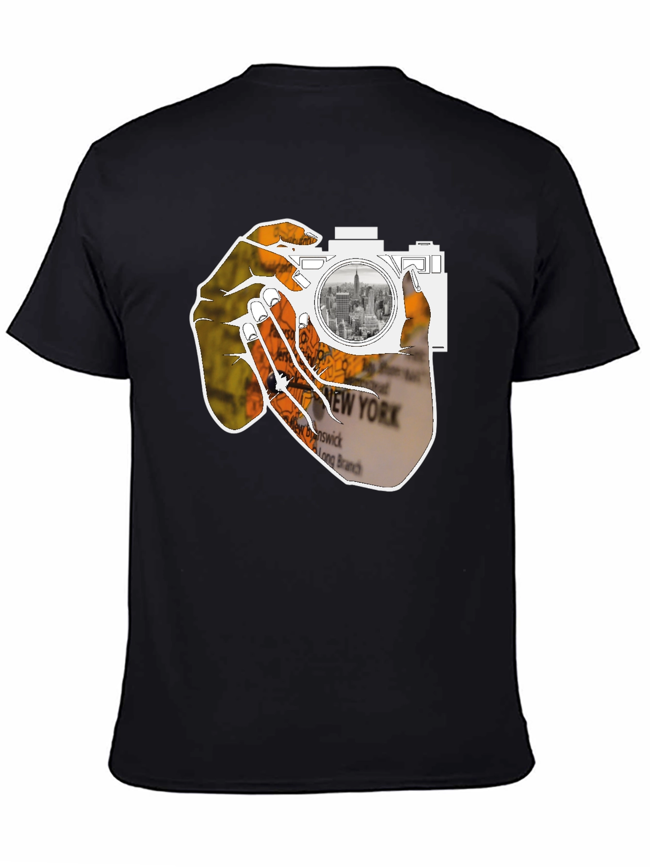 NYC Map Camera T-Shirt