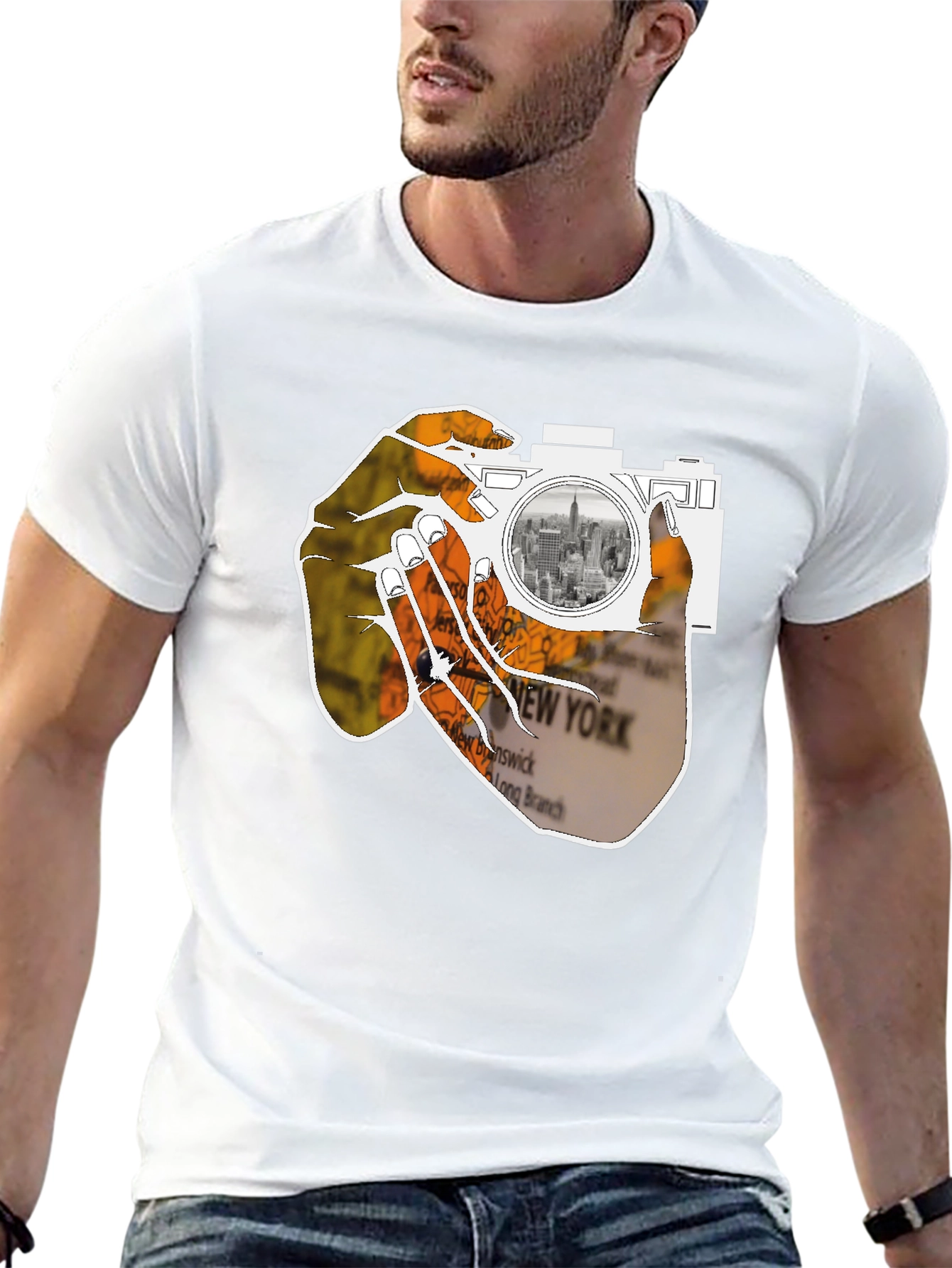 NYC Map Camera T-Shirt