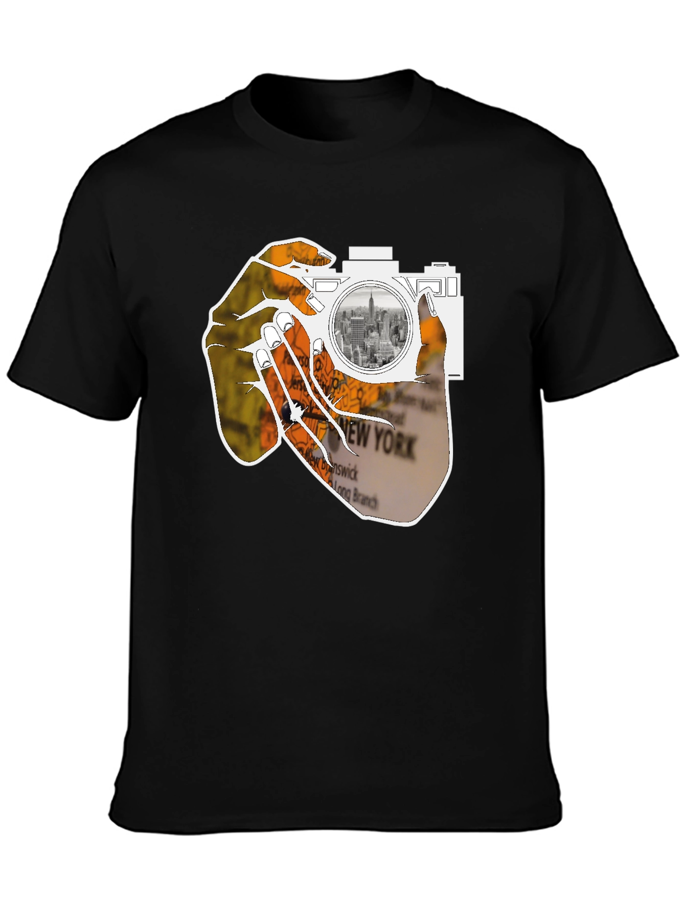 NYC Map Camera T-Shirt