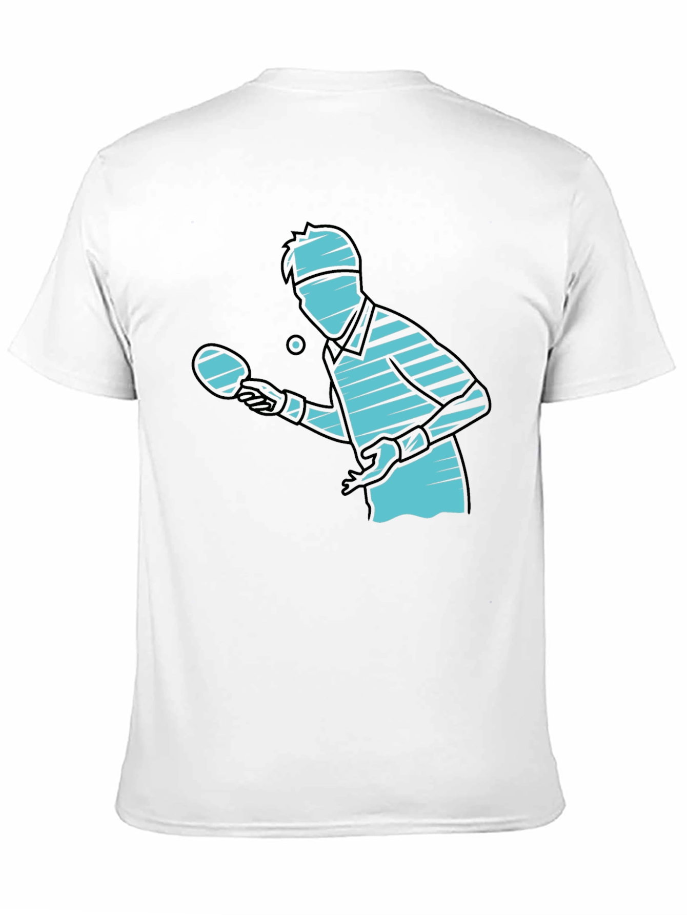 Ping Pong Player Graphic Tee - Black