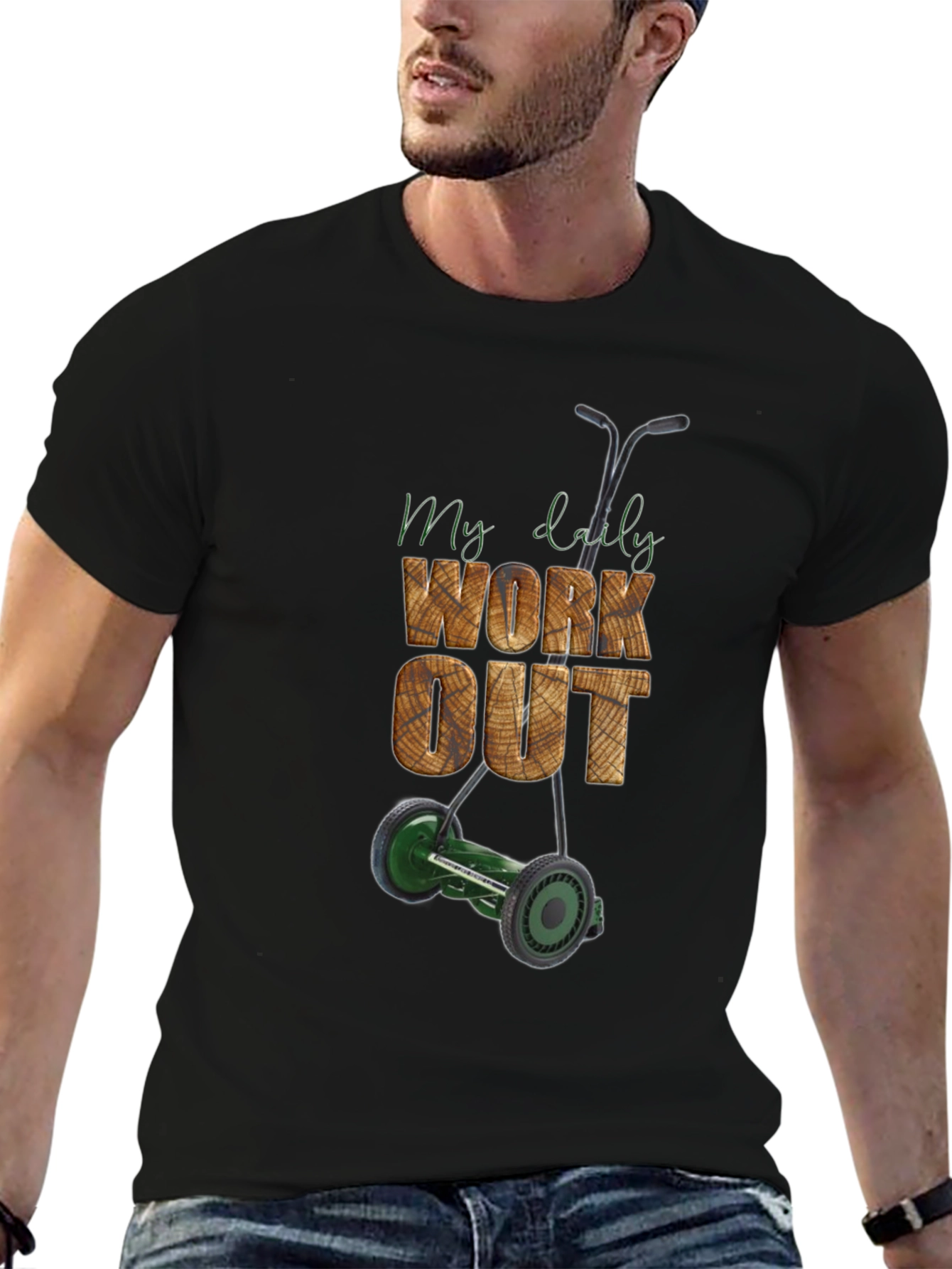 My Daily Workout T-Shirt - Lawn Mower Design