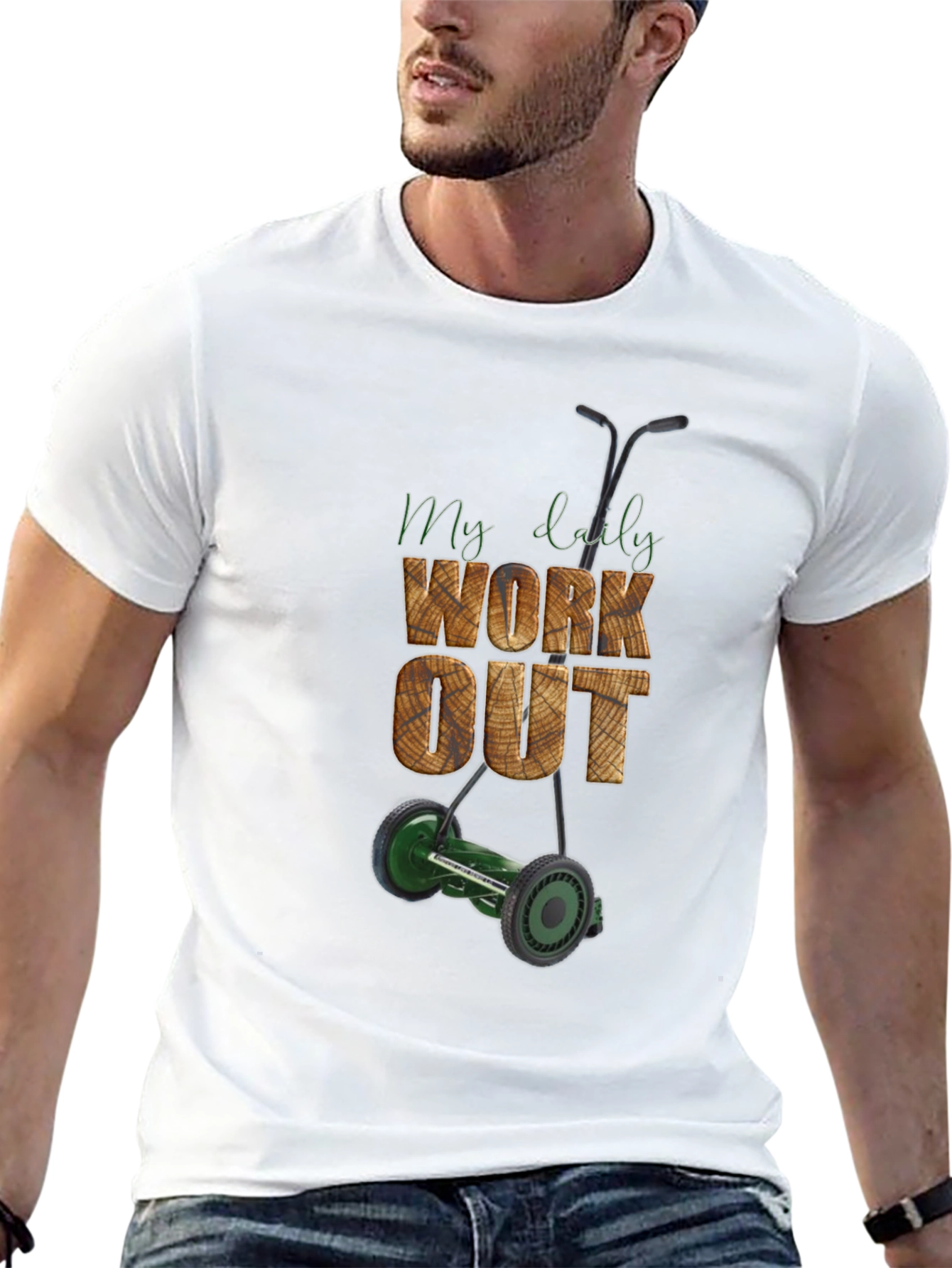 My Daily Workout T-Shirt - Lawn Mower Design