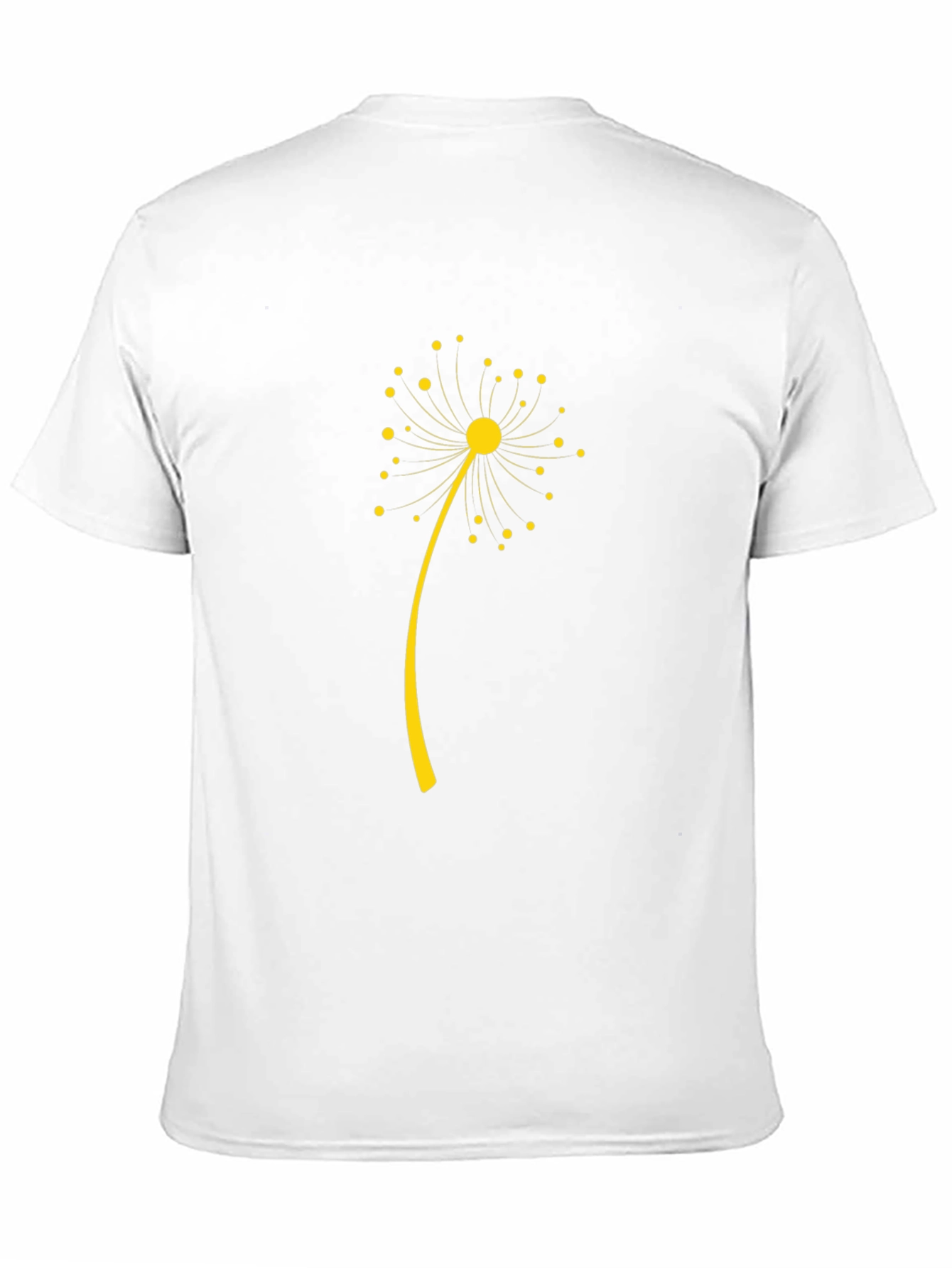 Black T-Shirt with Dandelion Graphic