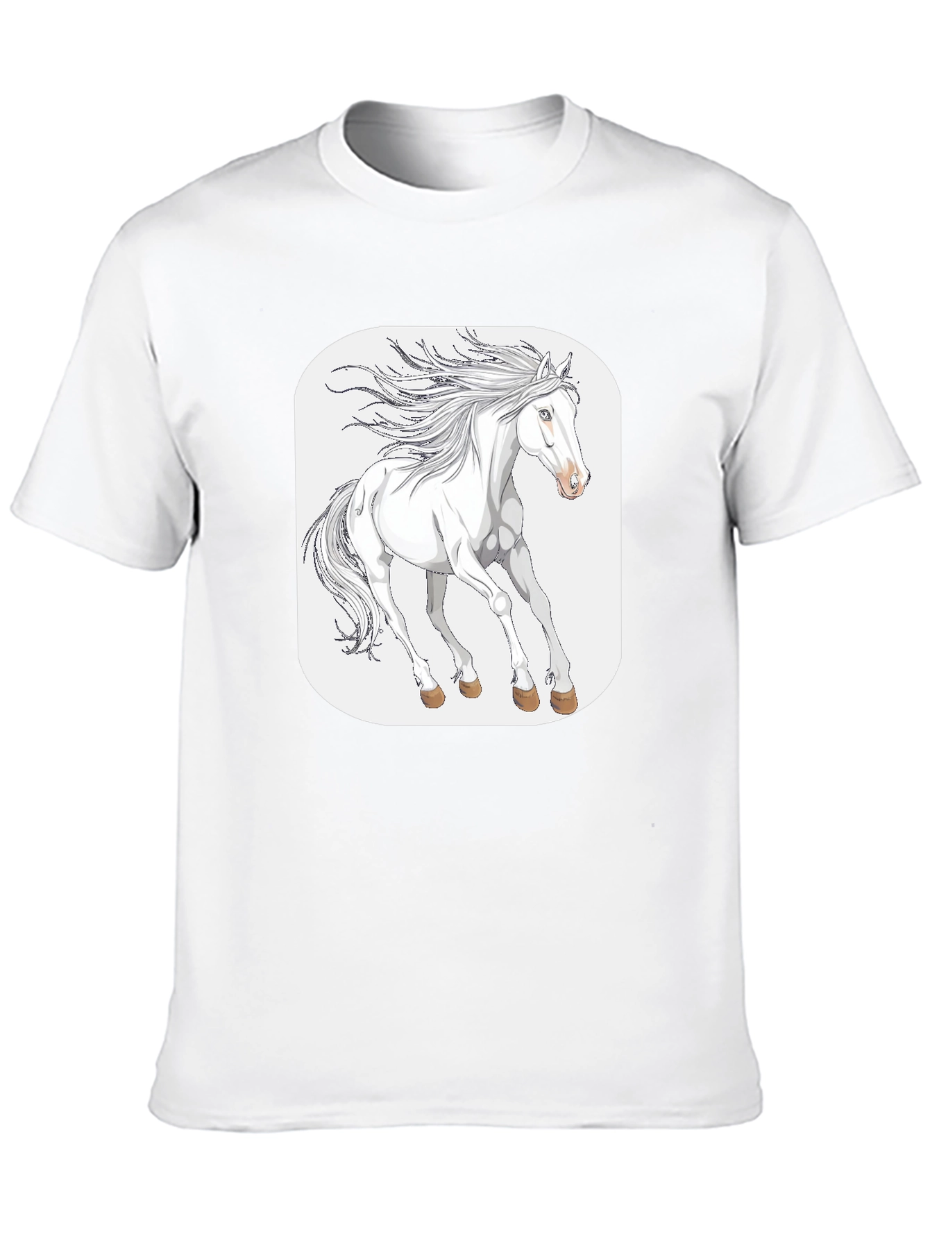 White Horse Graphic Tee - Stylish Comfort