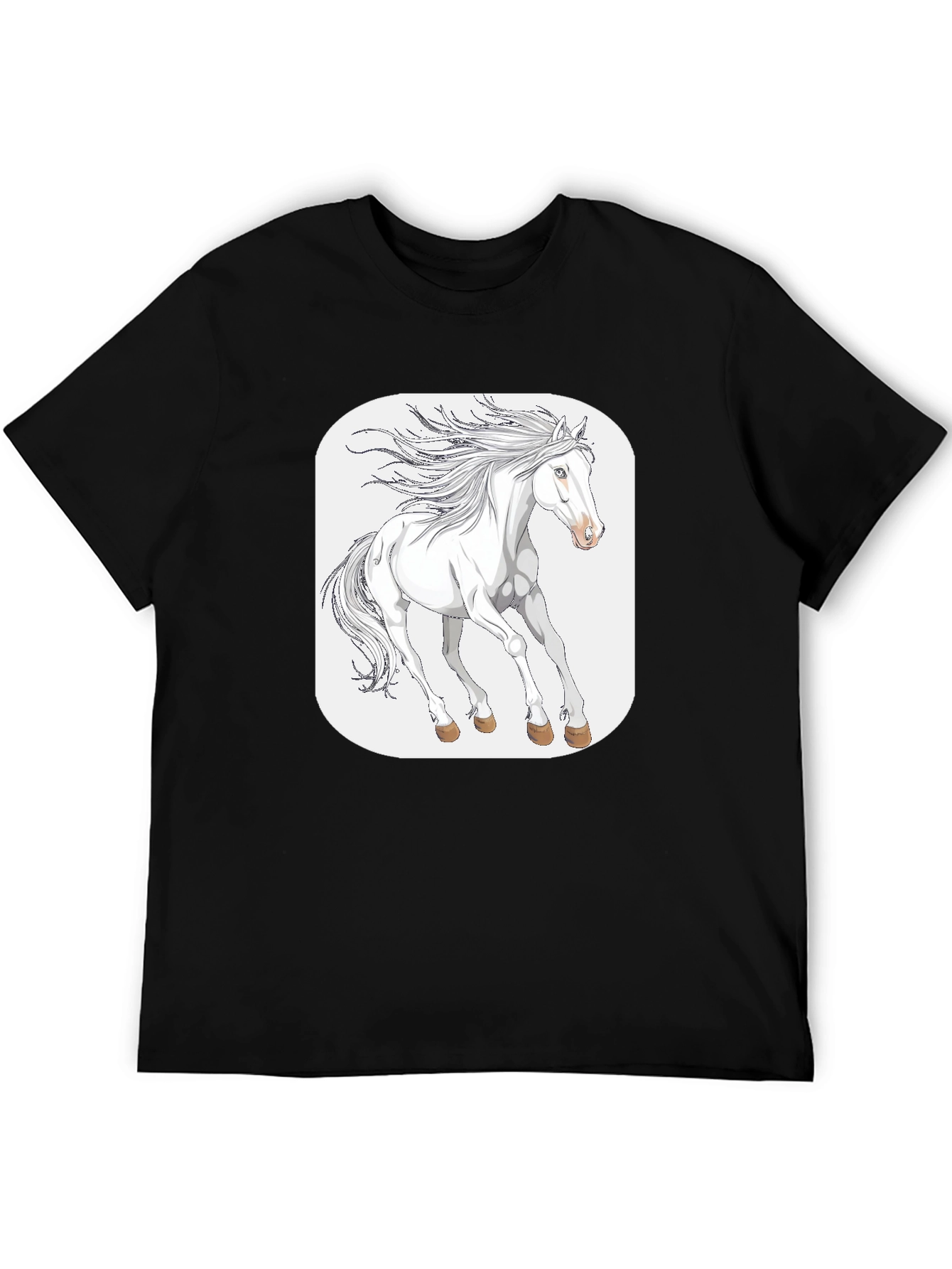 White Horse Graphic Tee - Stylish Comfort